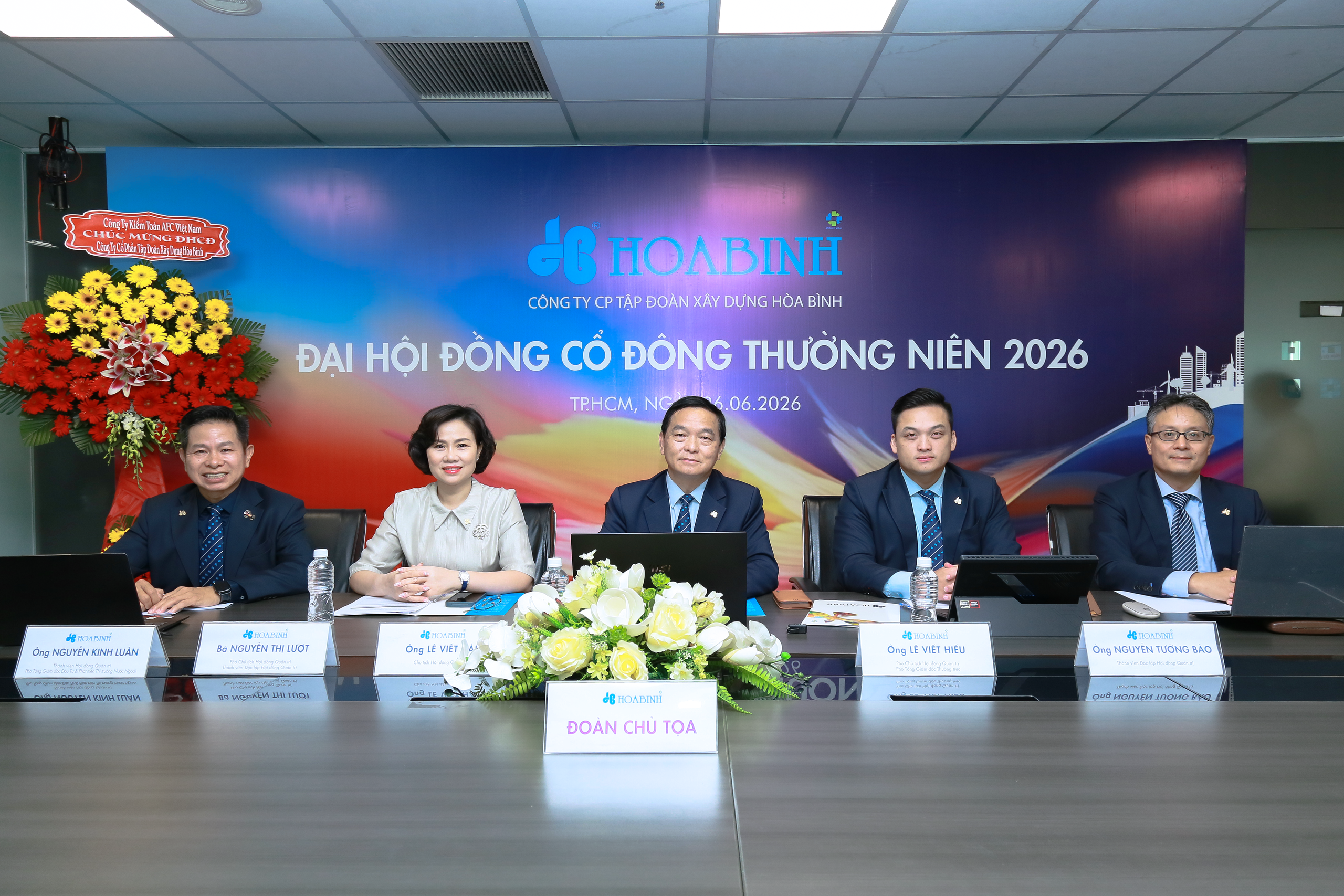 ĐHĐCĐ Xây dựng Hòa Bình: Mục tiêu doanh thu 10.000 tỷ đồng, tiếp tục phát hành cổ phiếu hoán đổi nợ- Ảnh 1.