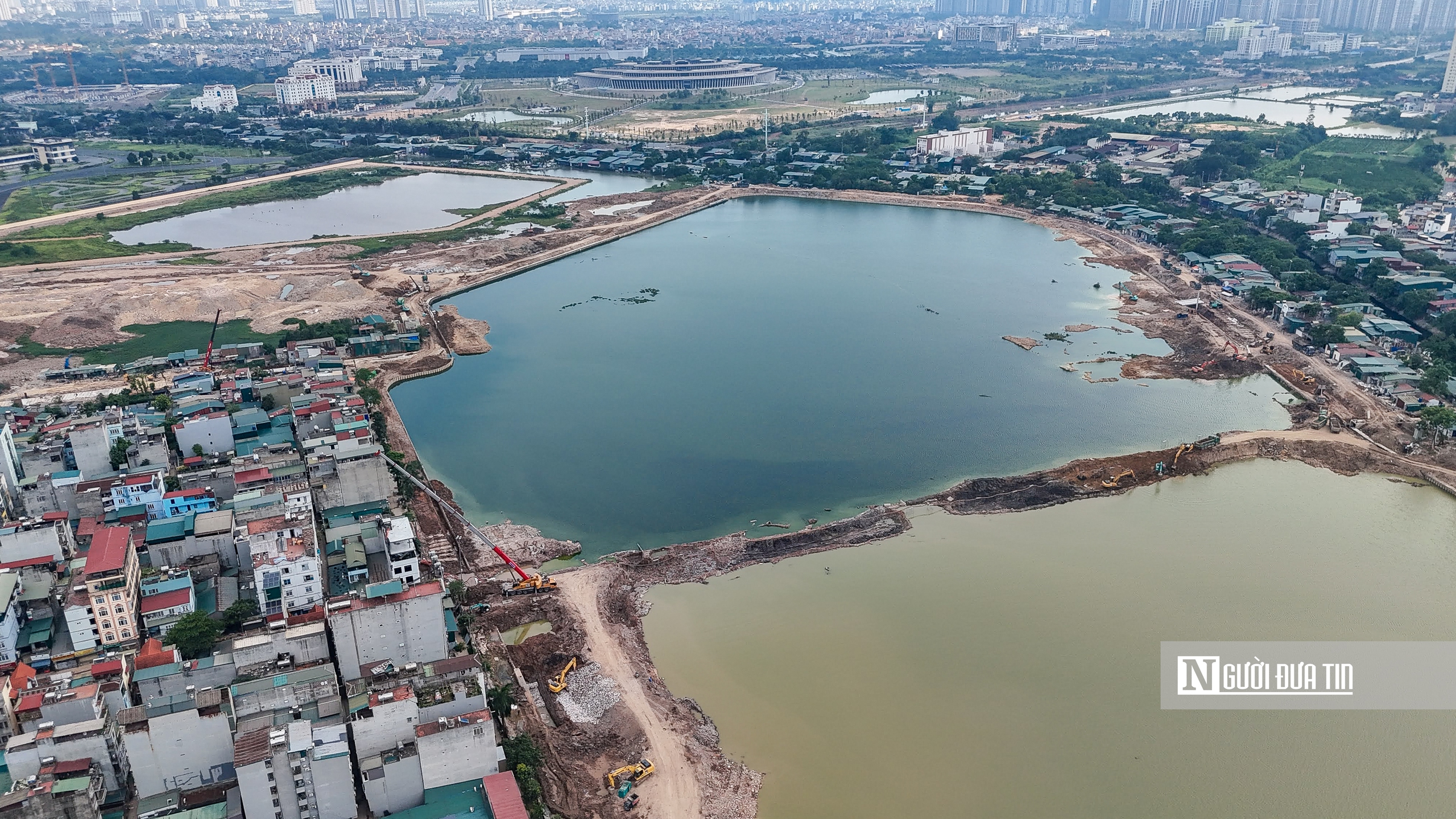 Tiến độ c&aacute;c hồ chống ngập ở H&agrave; Nội trước m&ugrave;a mưa - Ảnh 3.