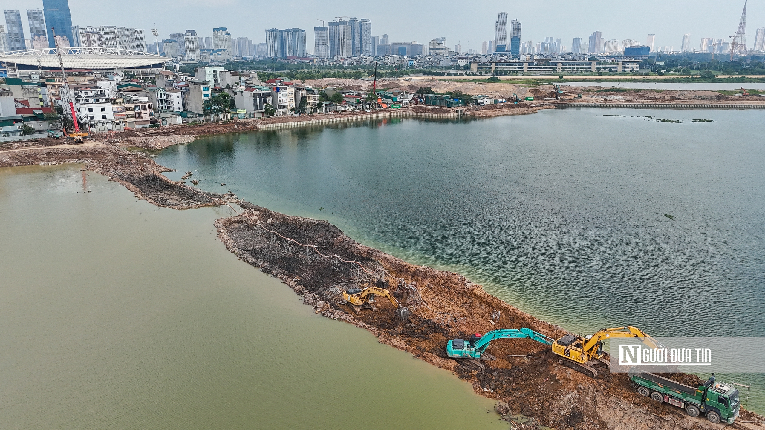 Tiến độ c&aacute;c hồ chống ngập ở H&agrave; Nội trước m&ugrave;a mưa - Ảnh 4.