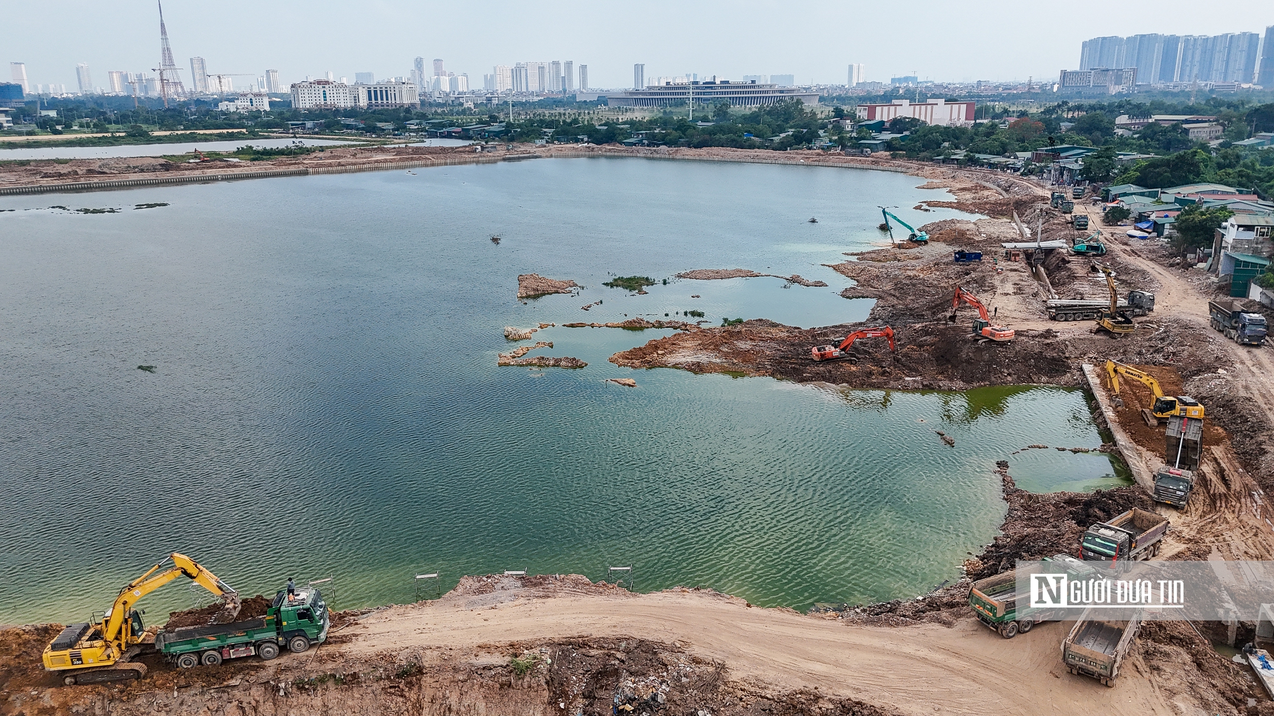 Tiến độ c&aacute;c hồ chống ngập ở H&agrave; Nội trước m&ugrave;a mưa - Ảnh 5.