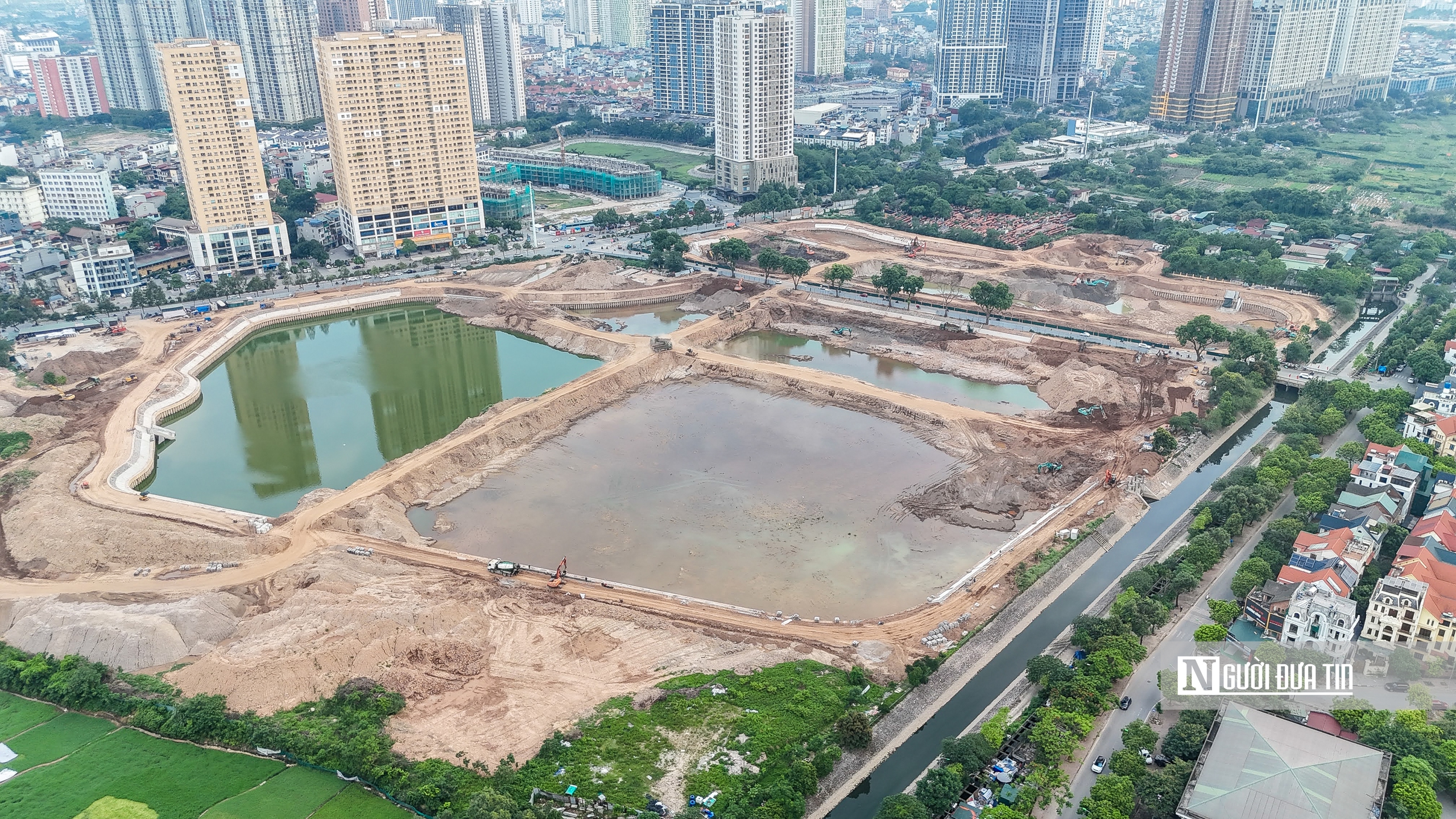 Tiến độ c&aacute;c hồ chống ngập ở H&agrave; Nội trước m&ugrave;a mưa - Ảnh 7.