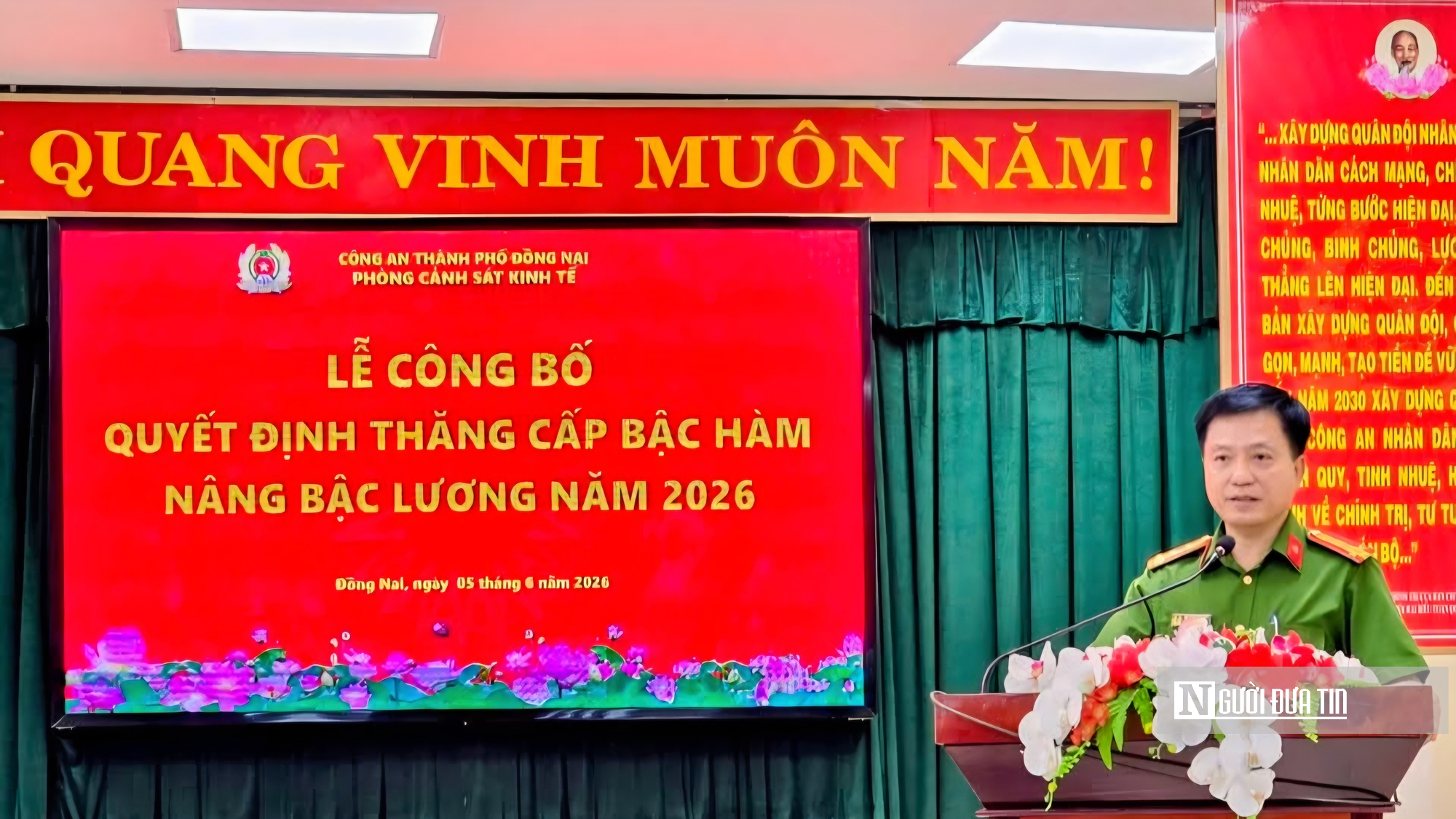 Thăng cấp bậc h&agrave;m, n&acirc;ng lương cho 73 c&aacute;n bộ, chiến sĩ C&ocirc;ng an Đồng Nai- Ảnh 1.