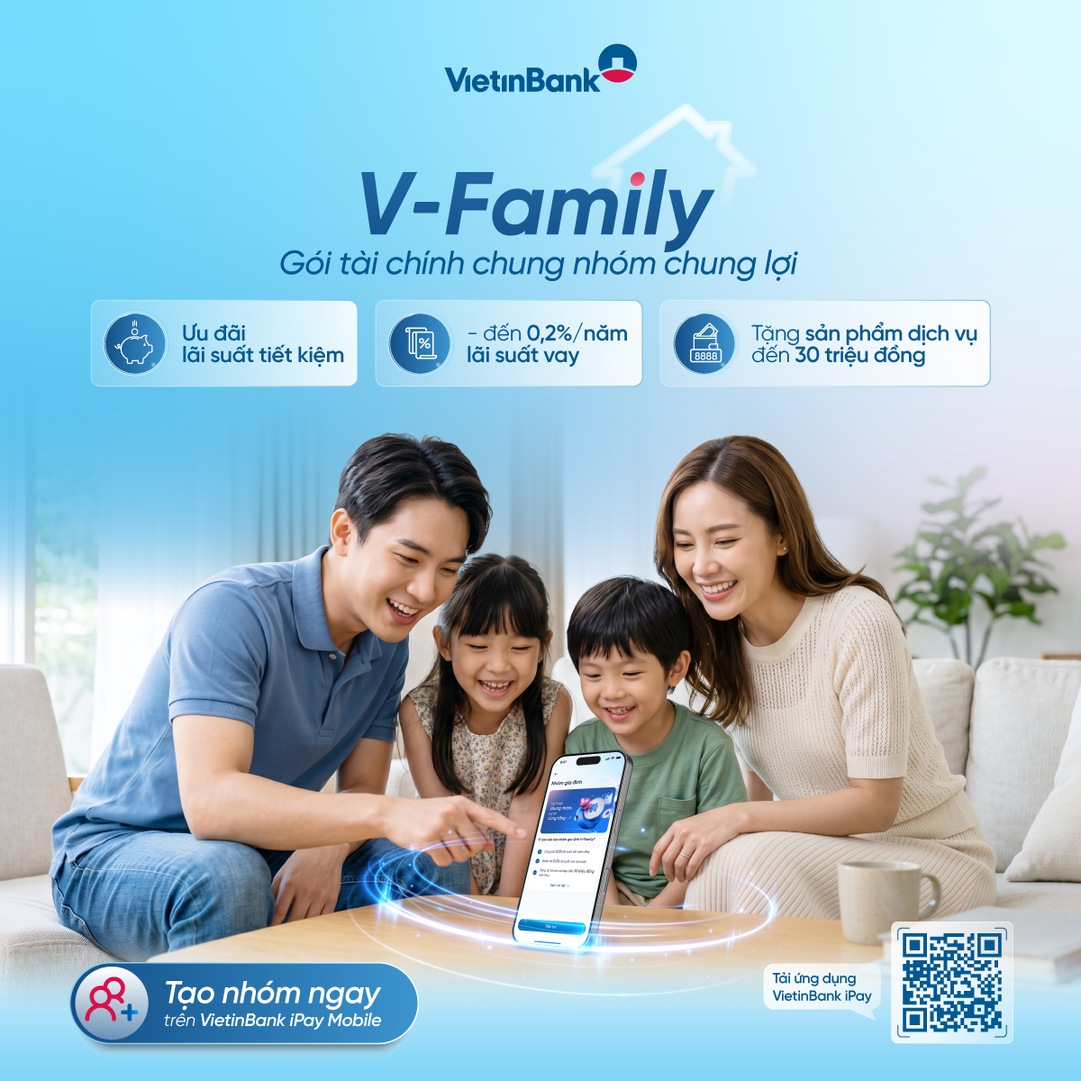 Gắn kết gia đình, mở khóa đặc quyền cùng V-Family của VietinBank - Ảnh 1.