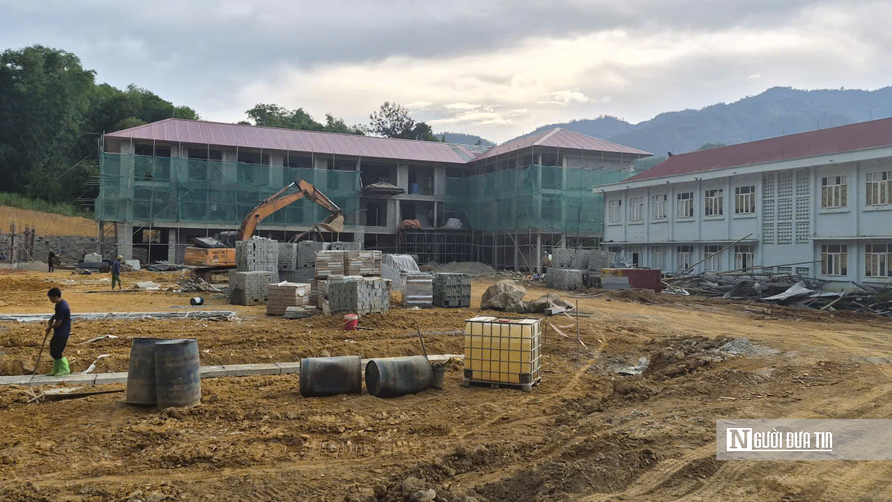 Trường liên cấp nội trú ở Thanh Hóa tăng tốc xây dựng, hiện thực hóa ước mơ của thầy trò vùng biên- Ảnh 2.