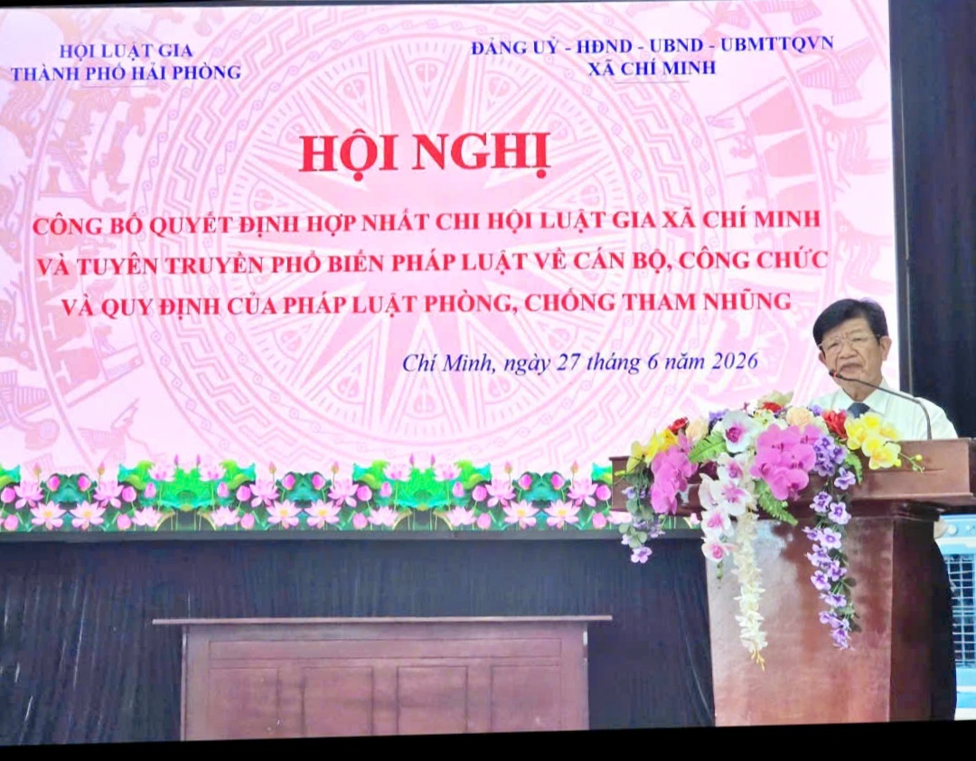Hội Luật gia Tp.Hải Phòng tăng cường phổ biến pháp luật tại xã Chí Minh - Ảnh 1.