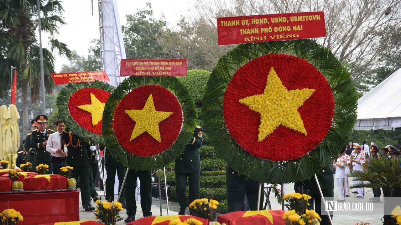 Đồng Nai truy điệu, an táng 63 hài cốt liệt sĩ trở về đất mẹ- Ảnh 1.