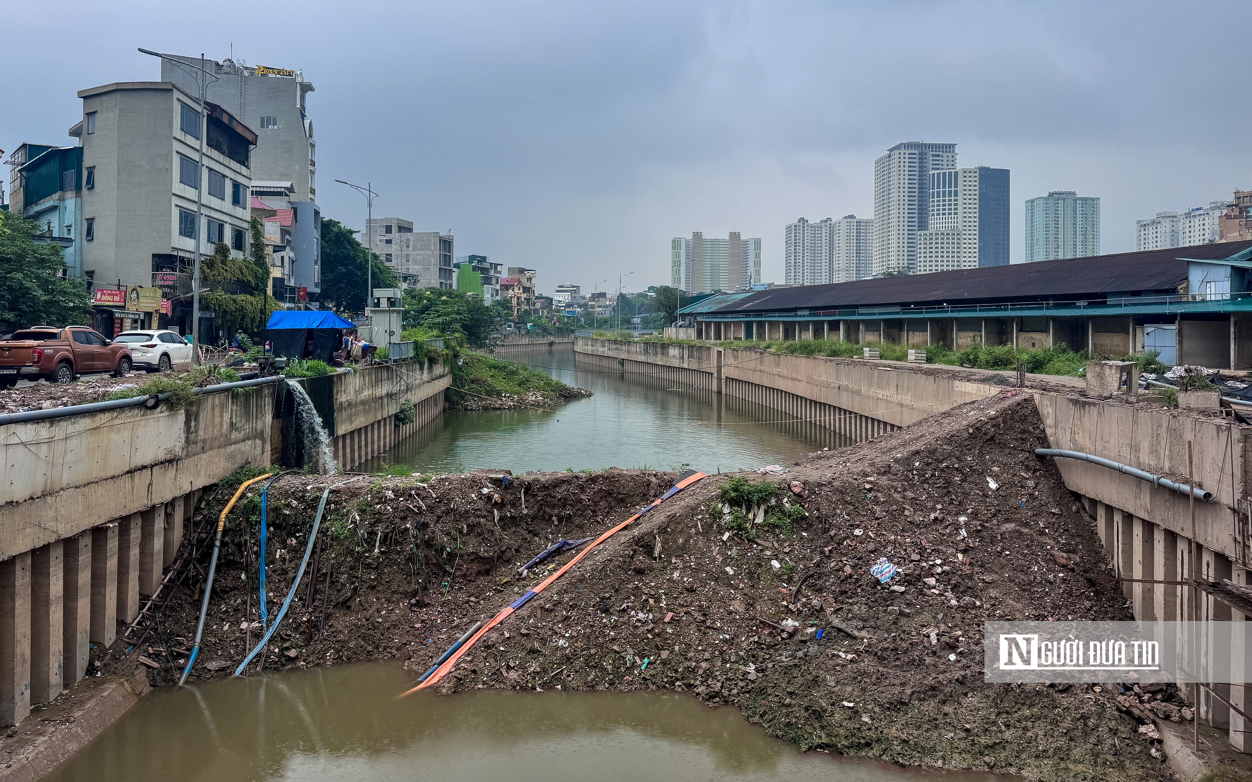 Hà Nội: Cận cảnh tiến độ thi công kênh La Khê- Ảnh 10.