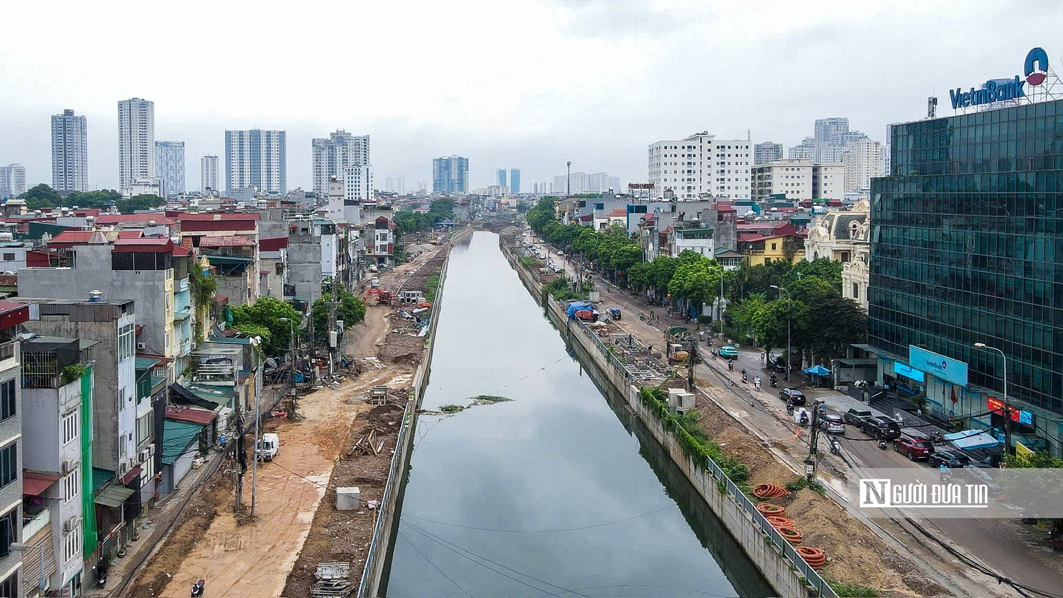 Hà Nội: Cận cảnh tiến độ thi công kênh La Khê- Ảnh 3.