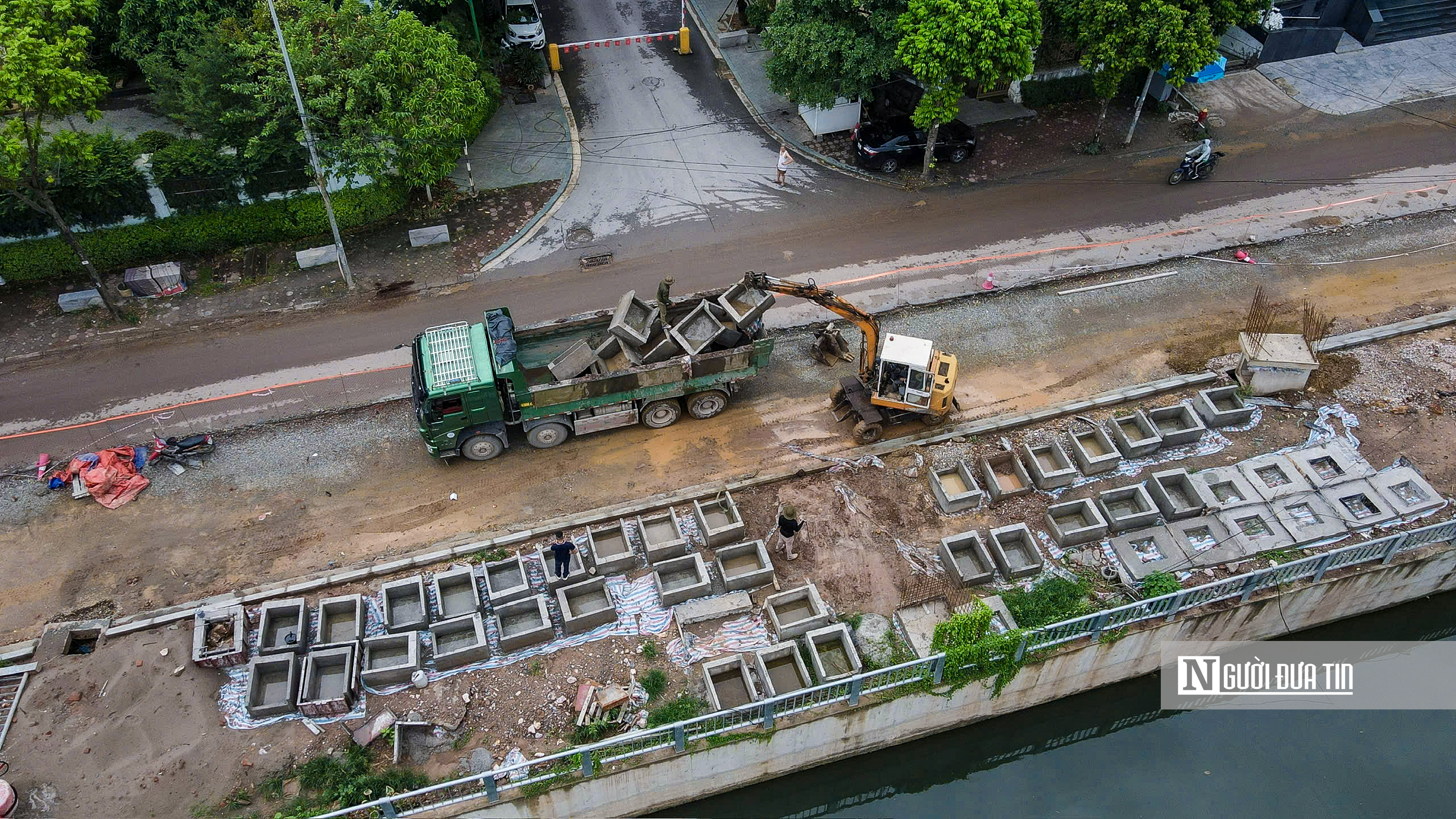 Hà Nội: Cận cảnh tiến độ thi công kênh La Khê- Ảnh 15.