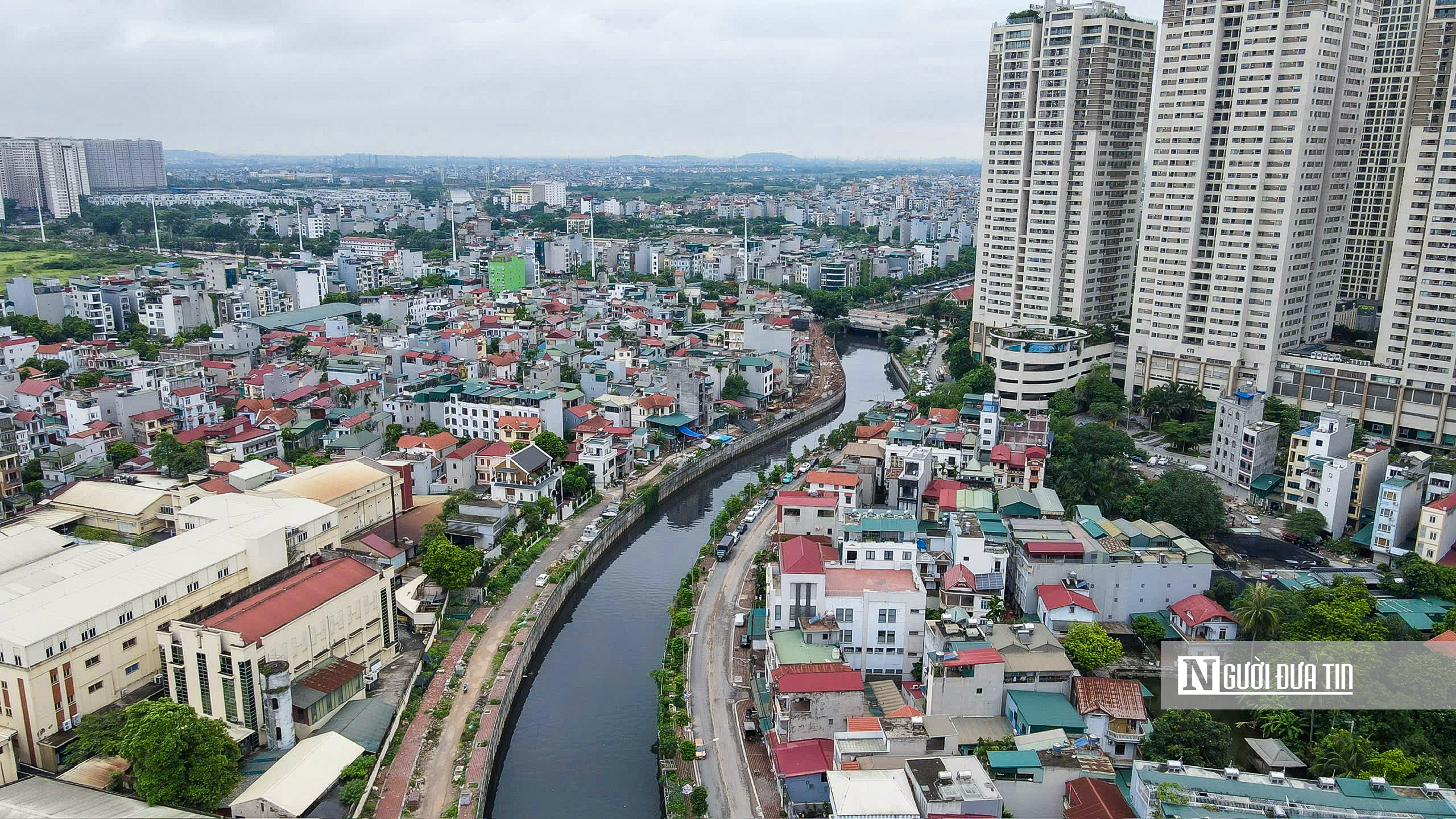 Hà Nội: Cận cảnh tiến độ thi công kênh La Khê- Ảnh 2.
