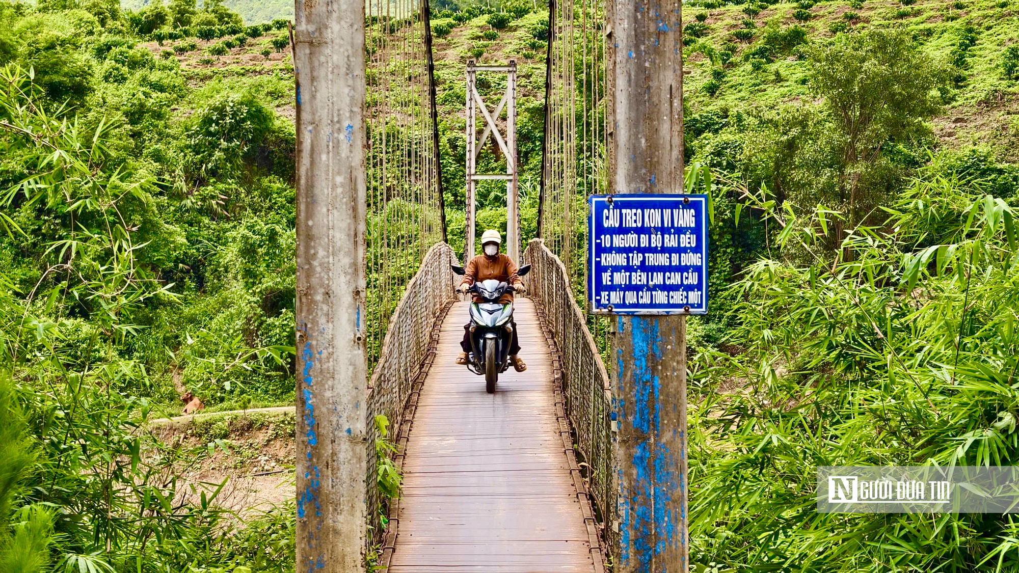 Gỡ nỗi lo từ những cây cầu treo vùng cao Quảng Ngãi - Ảnh 3.
