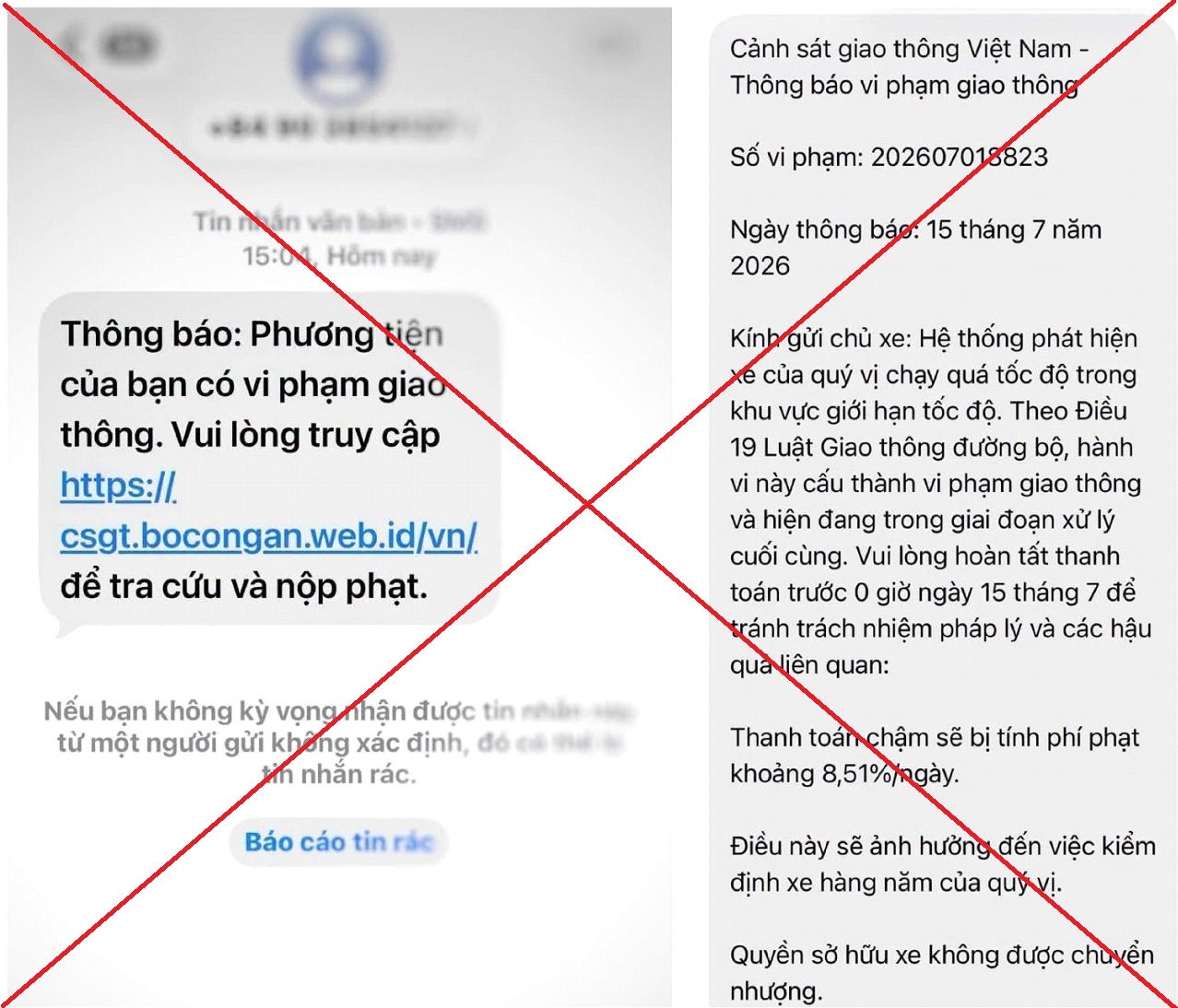 Cảnh báo thủ đoạn giả mạo Cổng Dịch vụ công lừa nộp