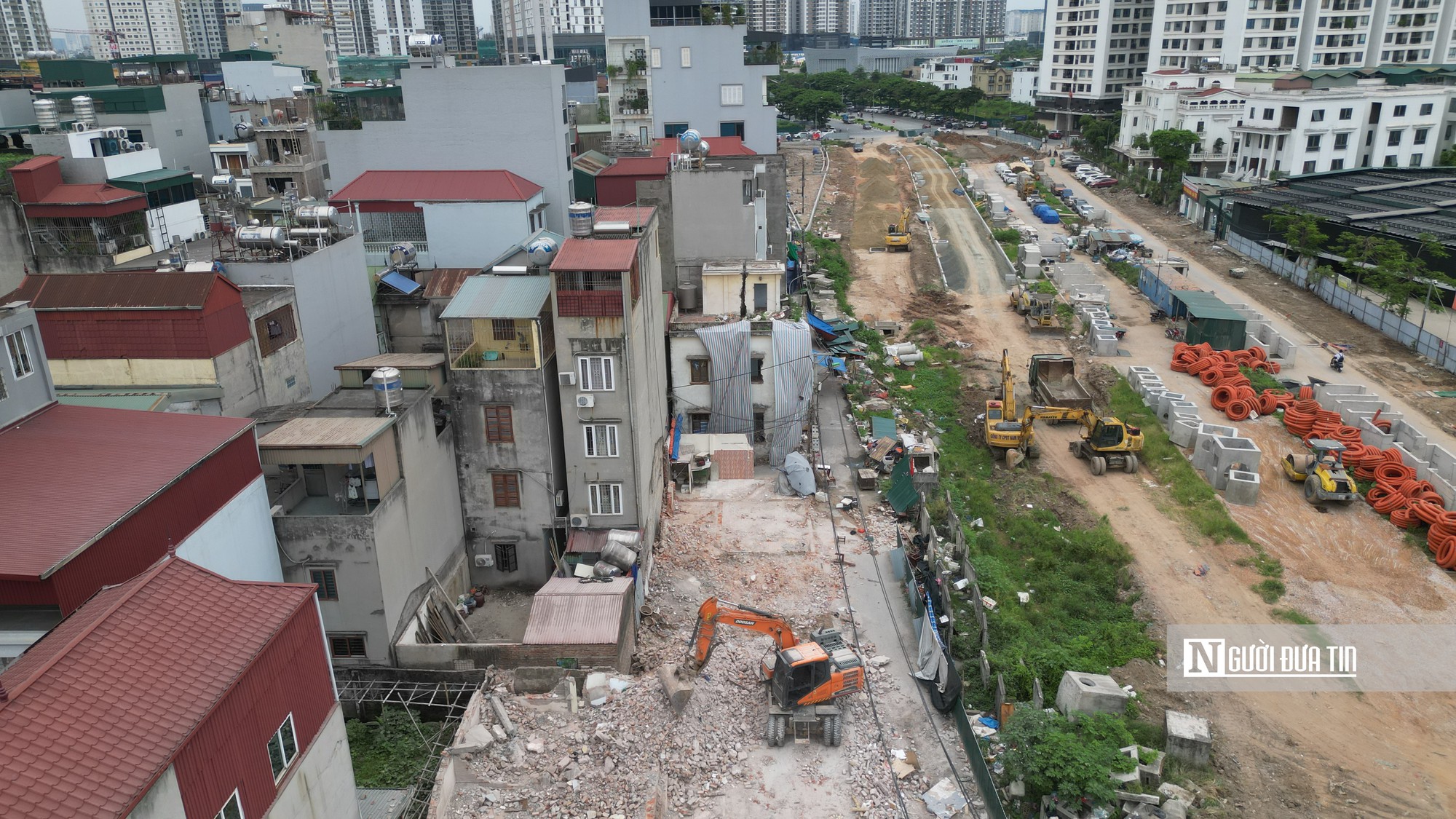 Diện mạo đường V&agrave;nh đai 2,5 đoạn qua phường Xu&acirc;n Đỉnh dần th&agrave;nh h&igrave;nh - Ảnh 3.