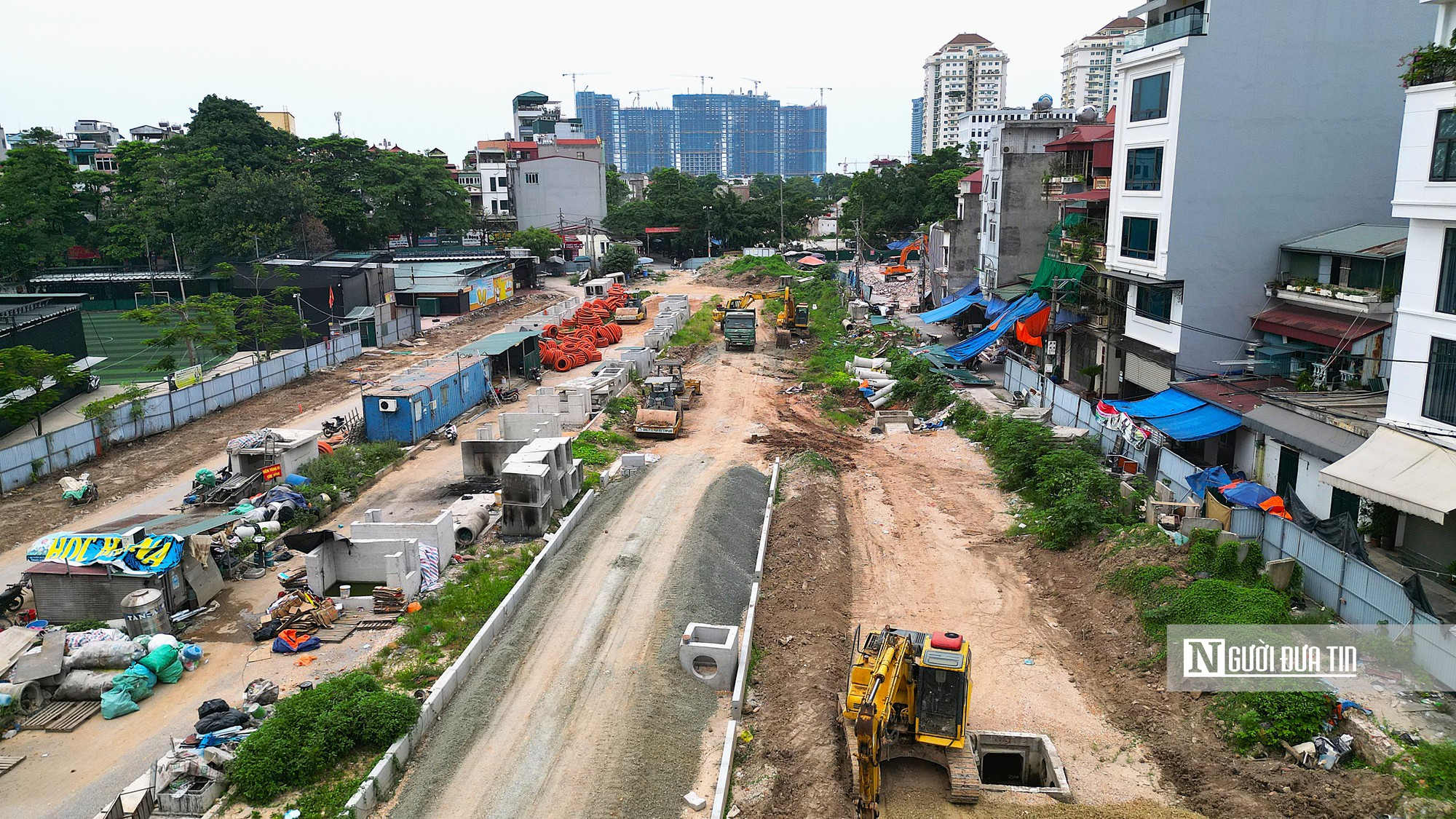 Diện mạo đường V&agrave;nh đai 2,5 đoạn qua phường Xu&acirc;n Đỉnh dần th&agrave;nh h&igrave;nh - Ảnh 10.