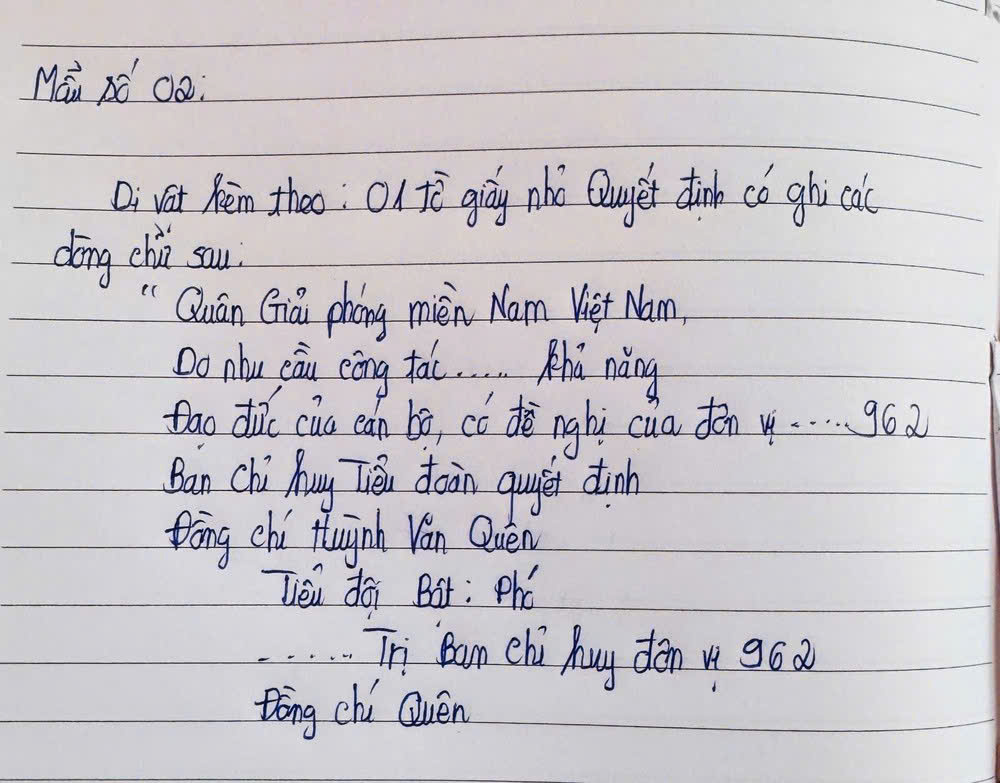 Gần 60 năm nằm lại dưới lòng đất Tp.HCM: Người lính vẫn ôm quyết định điều động chờ ngày trở về- Ảnh 3.