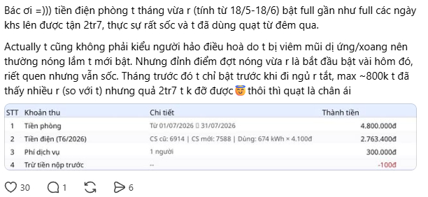 Tiền điện tháng 6 tăng vọt, công ty điện lực lên tiếng- Ảnh 1.