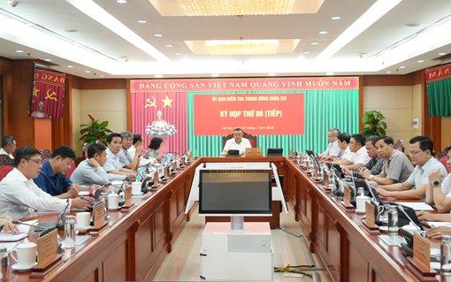 Thông cáo báo chí Kỳ họp thứ 08 của Ủy ban Kiểm tra Trung ương - Ảnh 1.