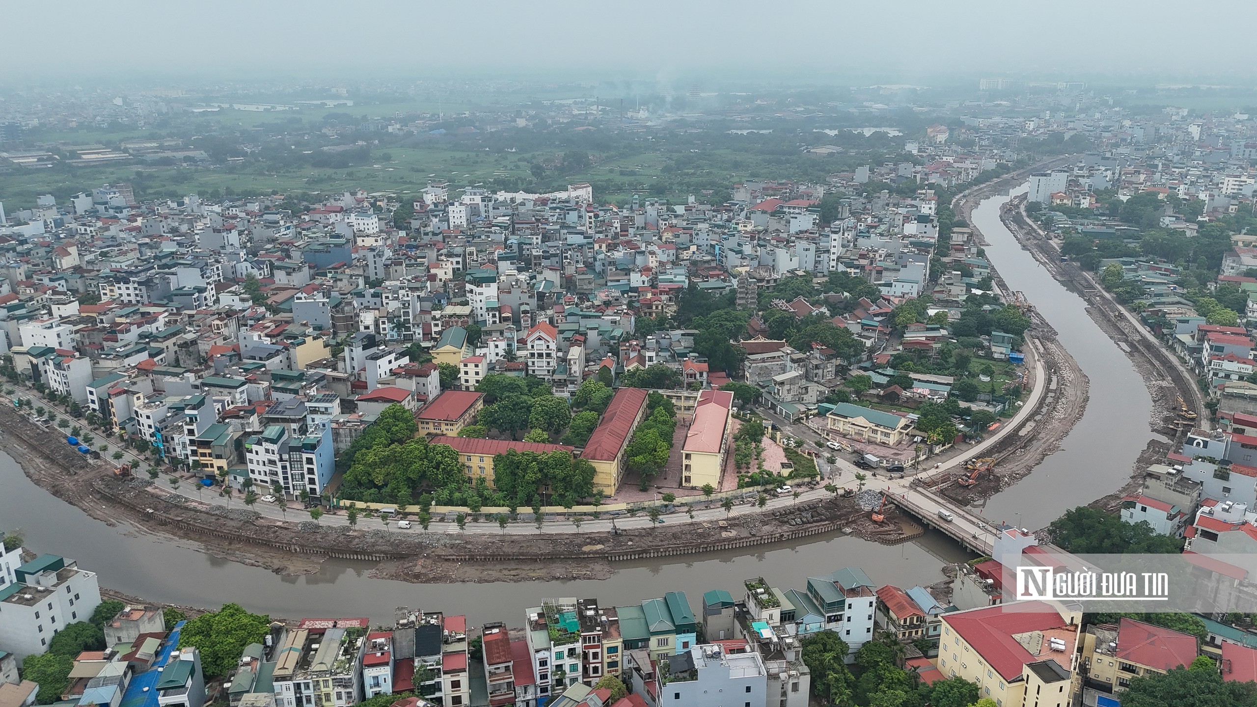 Hà Nội: Toàn cảnh tiến độ dự án cải tạo hạ lưu sông Kim Ngưu trị giá gần 700 tỷ đồng - Ảnh 3.