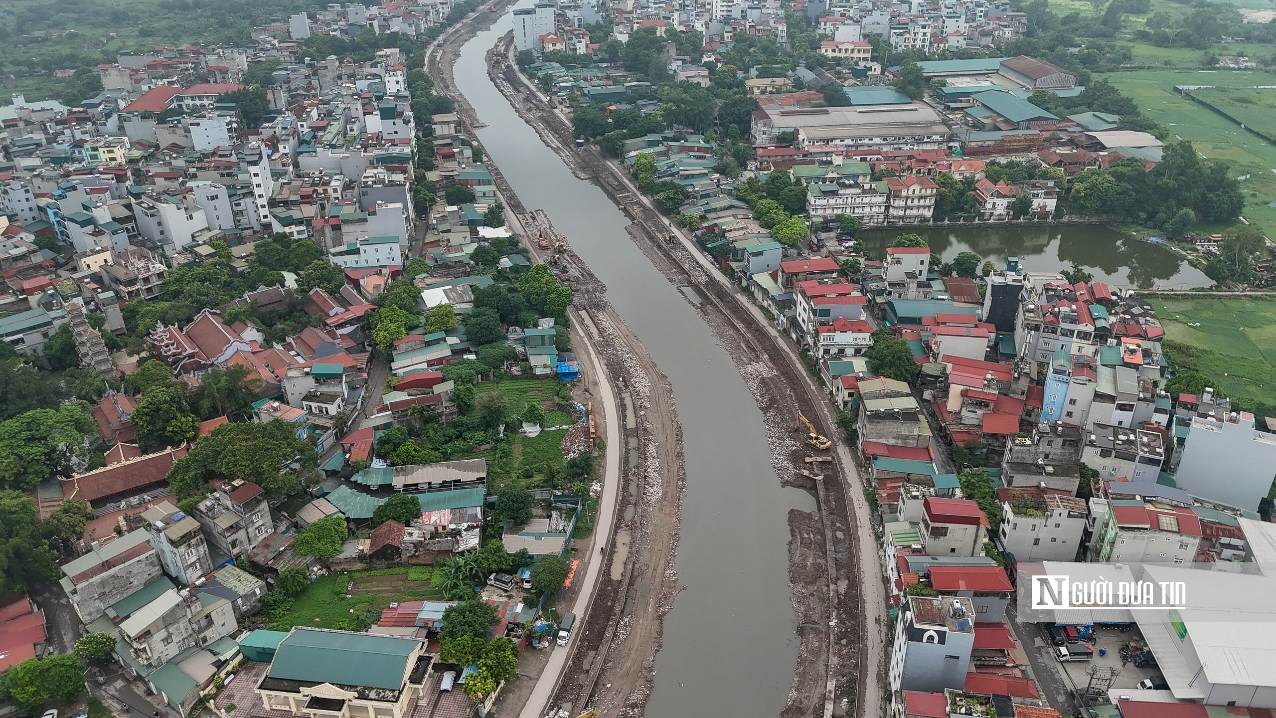 Hà Nội: Toàn cảnh tiến độ dự án cải tạo hạ lưu sông Kim Ngưu trị giá gần 700 tỷ đồng - Ảnh 21.