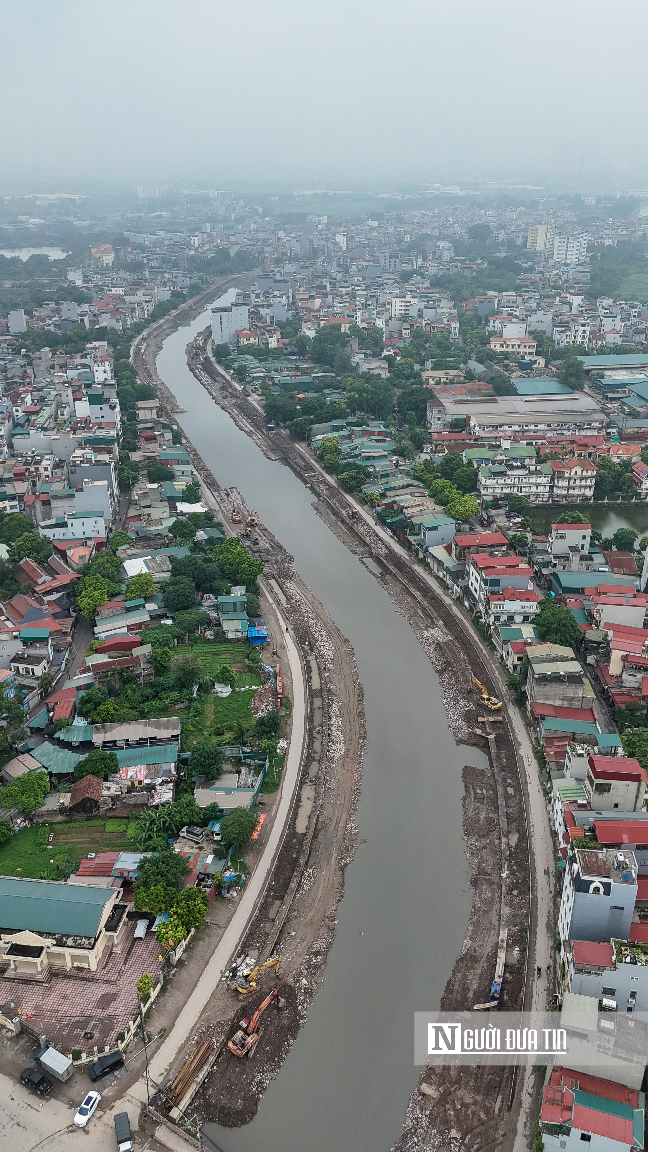 Hà Nội: Toàn cảnh tiến độ dự án cải tạo hạ lưu sông Kim Ngưu trị giá gần 700 tỷ đồng - Ảnh 4.