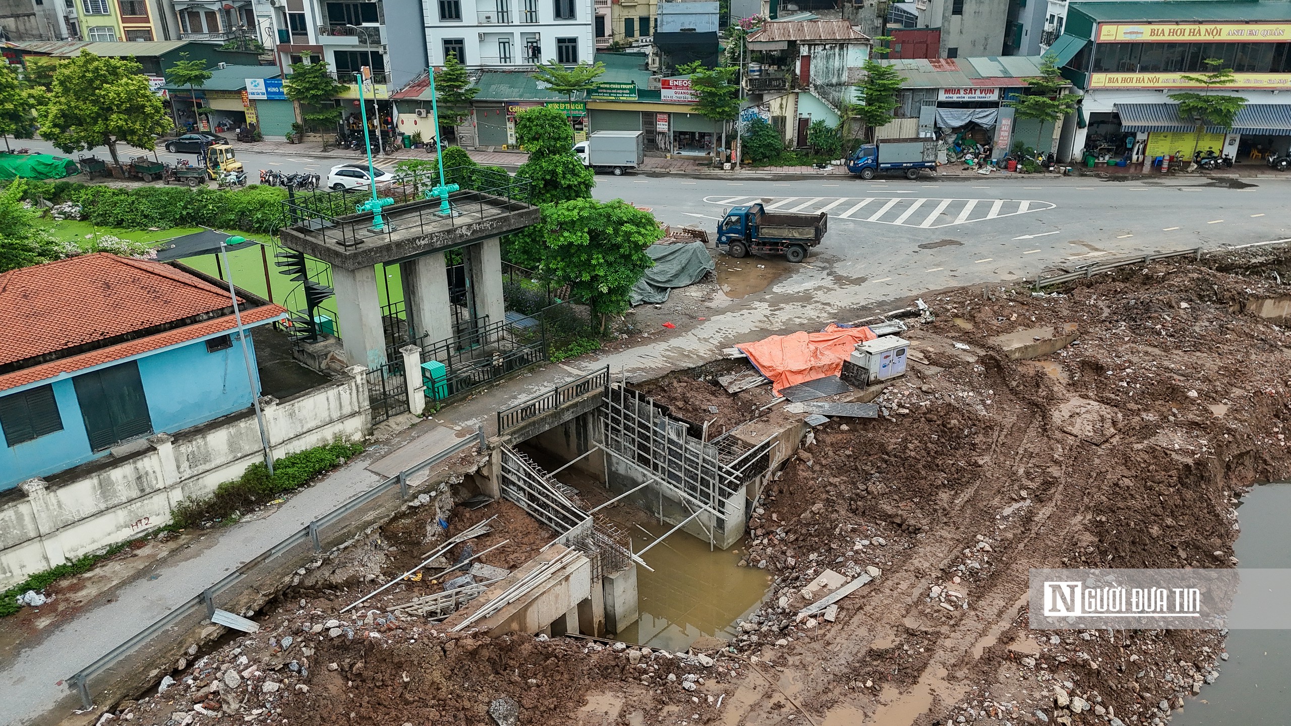 Hà Nội: Toàn cảnh tiến độ dự án cải tạo hạ lưu sông Kim Ngưu trị giá gần 700 tỷ đồng - Ảnh 6.