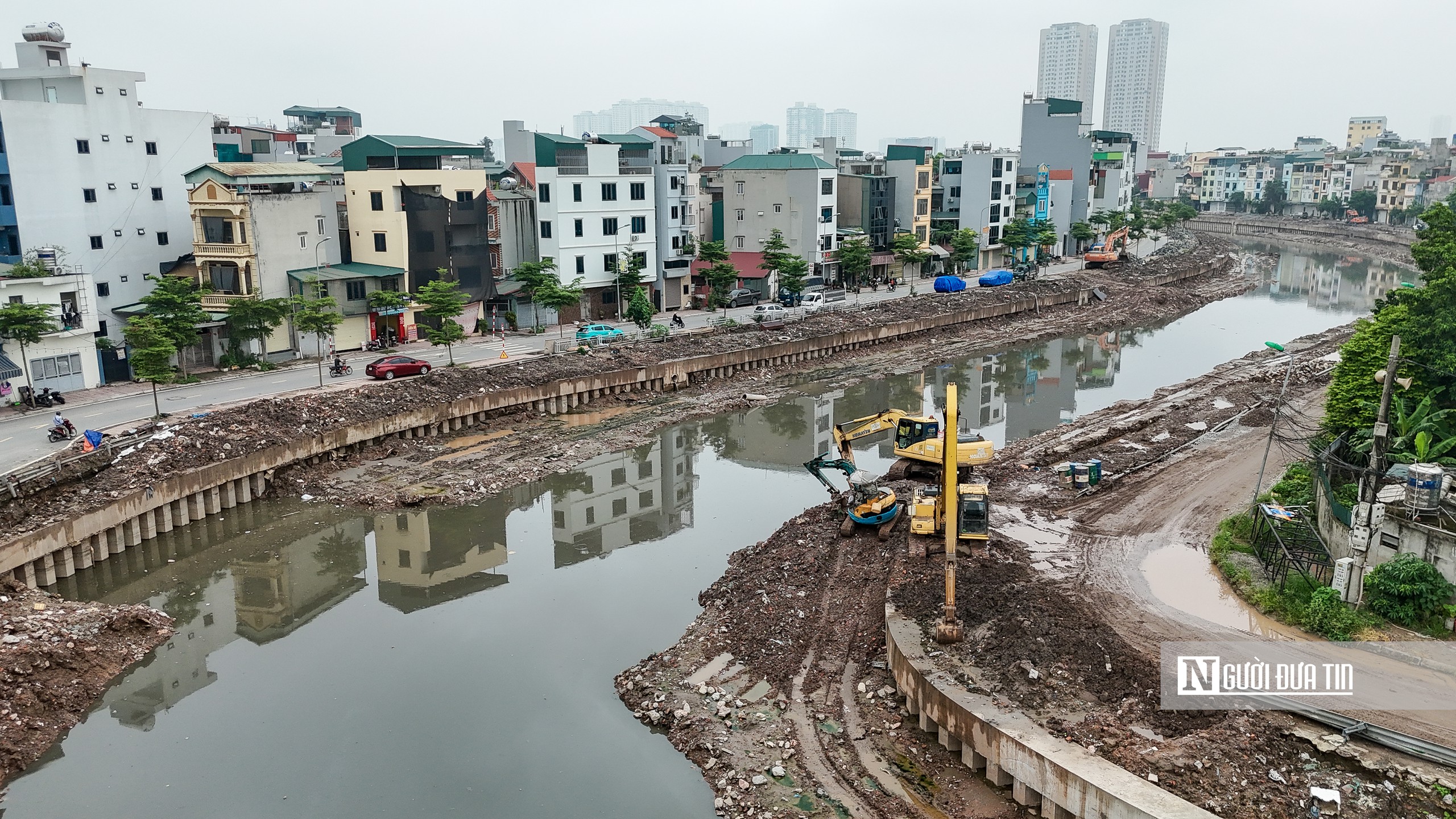 Hà Nội: Toàn cảnh tiến độ dự án cải tạo hạ lưu sông Kim Ngưu trị giá gần 700 tỷ đồng - Ảnh 7.