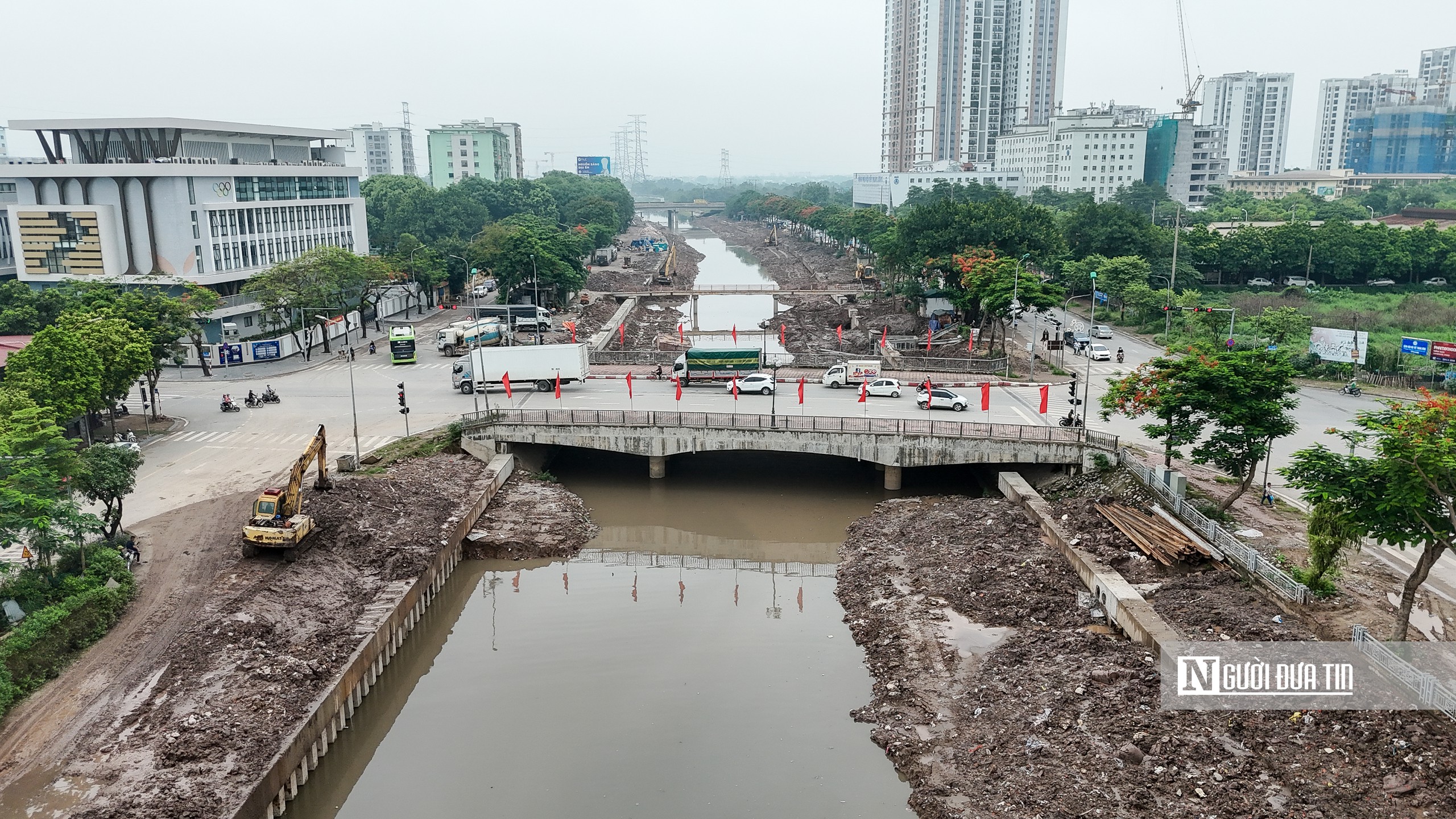 Hà Nội: Toàn cảnh tiến độ dự án cải tạo hạ lưu sông Kim Ngưu trị giá gần 700 tỷ đồng - Ảnh 19.