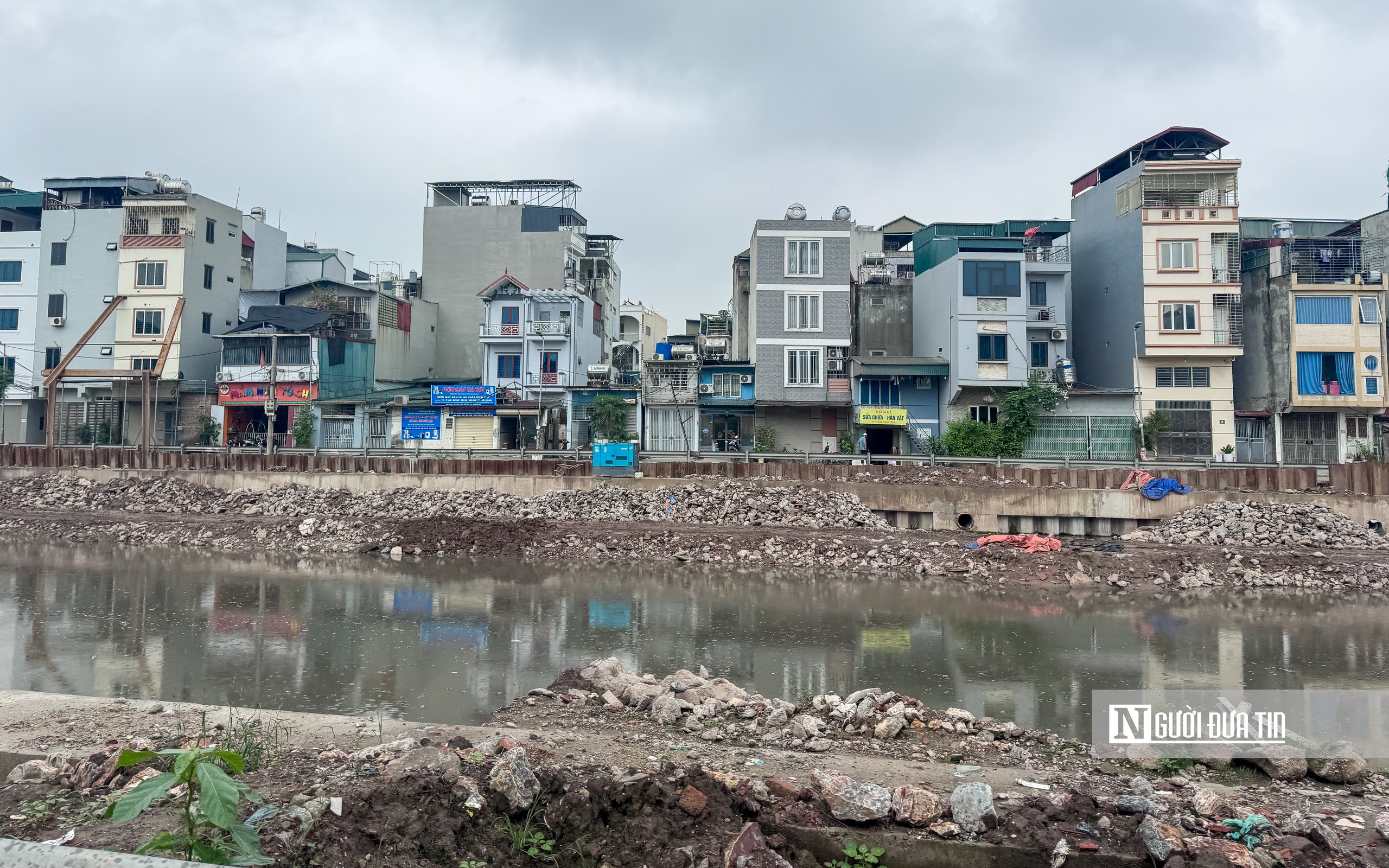 Hà Nội: Toàn cảnh tiến độ dự án cải tạo hạ lưu sông Kim Ngưu trị giá gần 700 tỷ đồng - Ảnh 8.