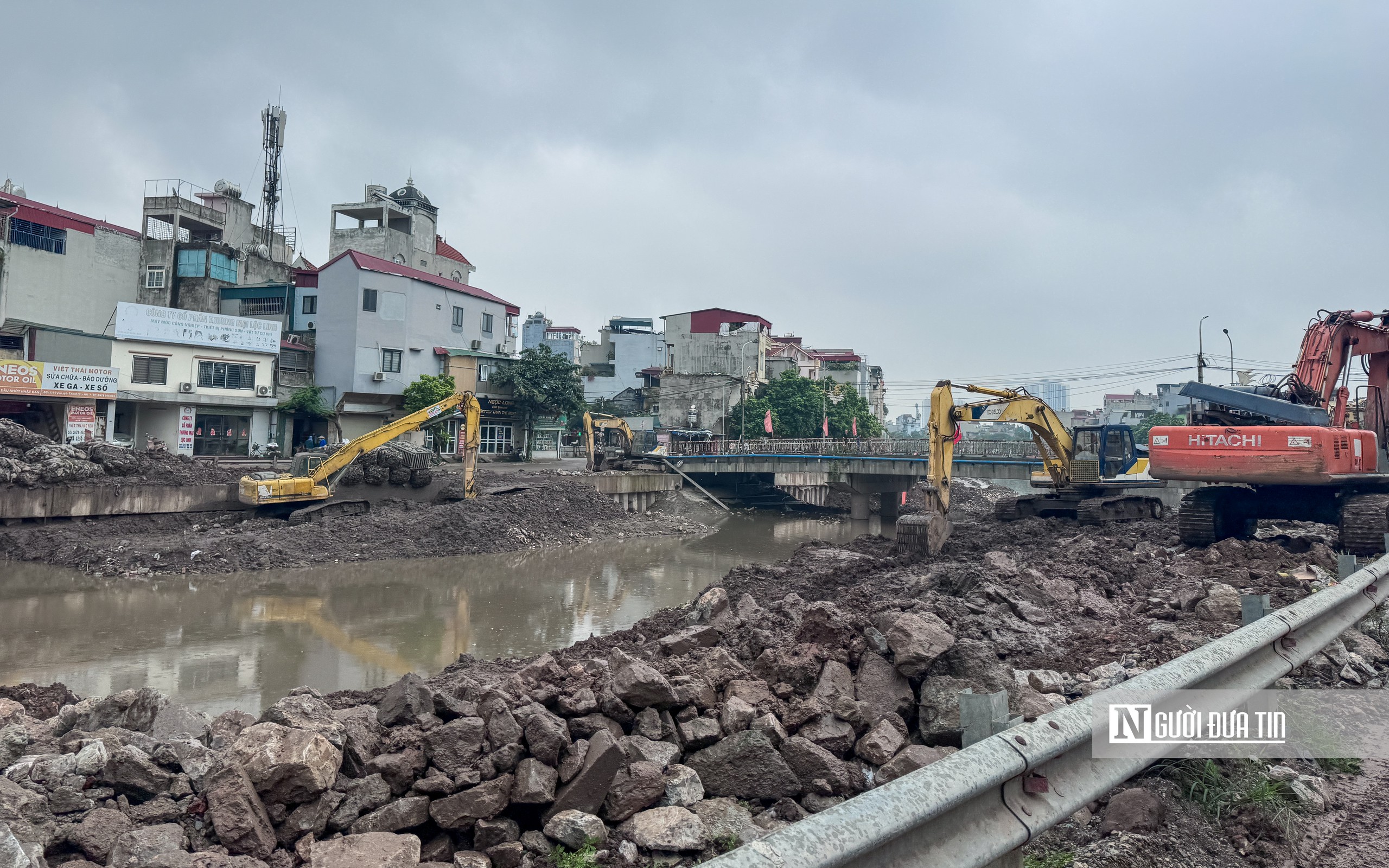 Hà Nội: Toàn cảnh tiến độ dự án cải tạo hạ lưu sông Kim Ngưu trị giá gần 700 tỷ đồng - Ảnh 9.