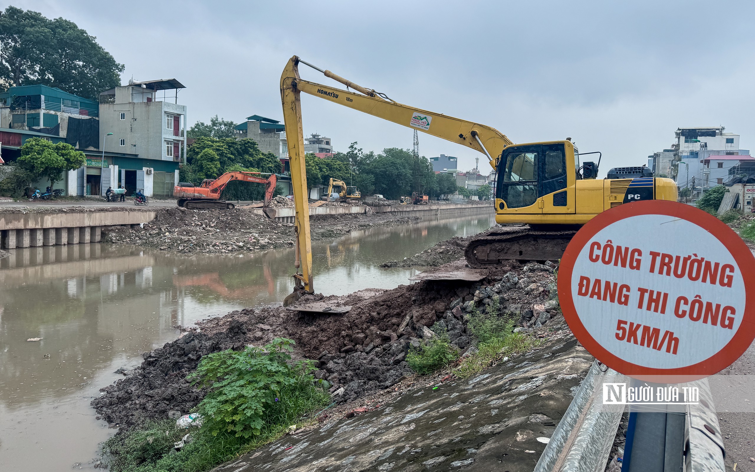 Hà Nội: Toàn cảnh tiến độ dự án cải tạo hạ lưu sông Kim Ngưu trị giá gần 700 tỷ đồng - Ảnh 10.