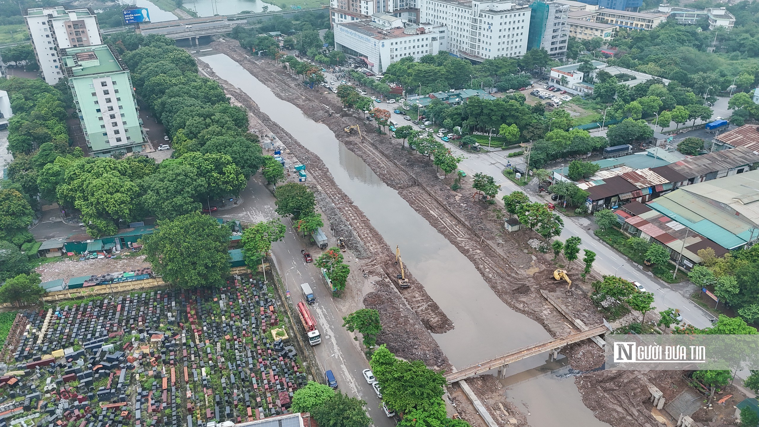Hà Nội: Toàn cảnh tiến độ dự án cải tạo hạ lưu sông Kim Ngưu trị giá gần 700 tỷ đồng - Ảnh 20.