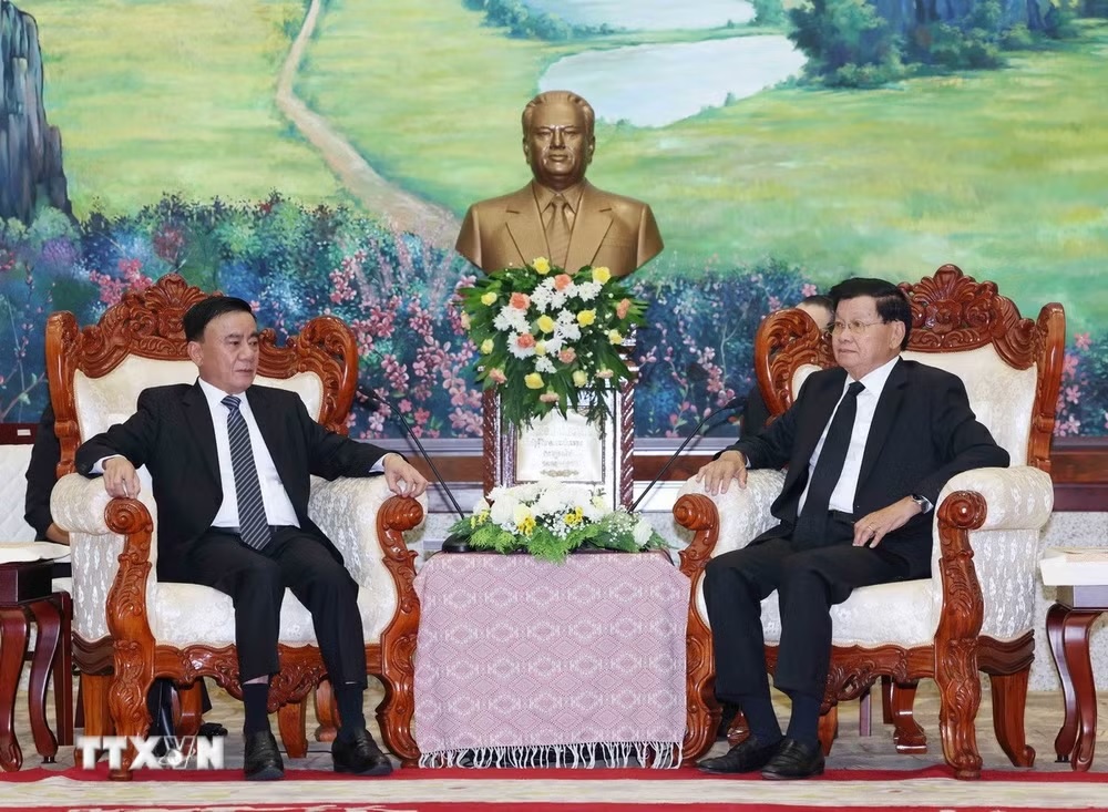 Thường trực Ban Bí thư Trần Cẩm Tú dự Lễ truy điệu Chủ tịch Quốc hội Lào Saysomphone Phomvihane - Ảnh 3.