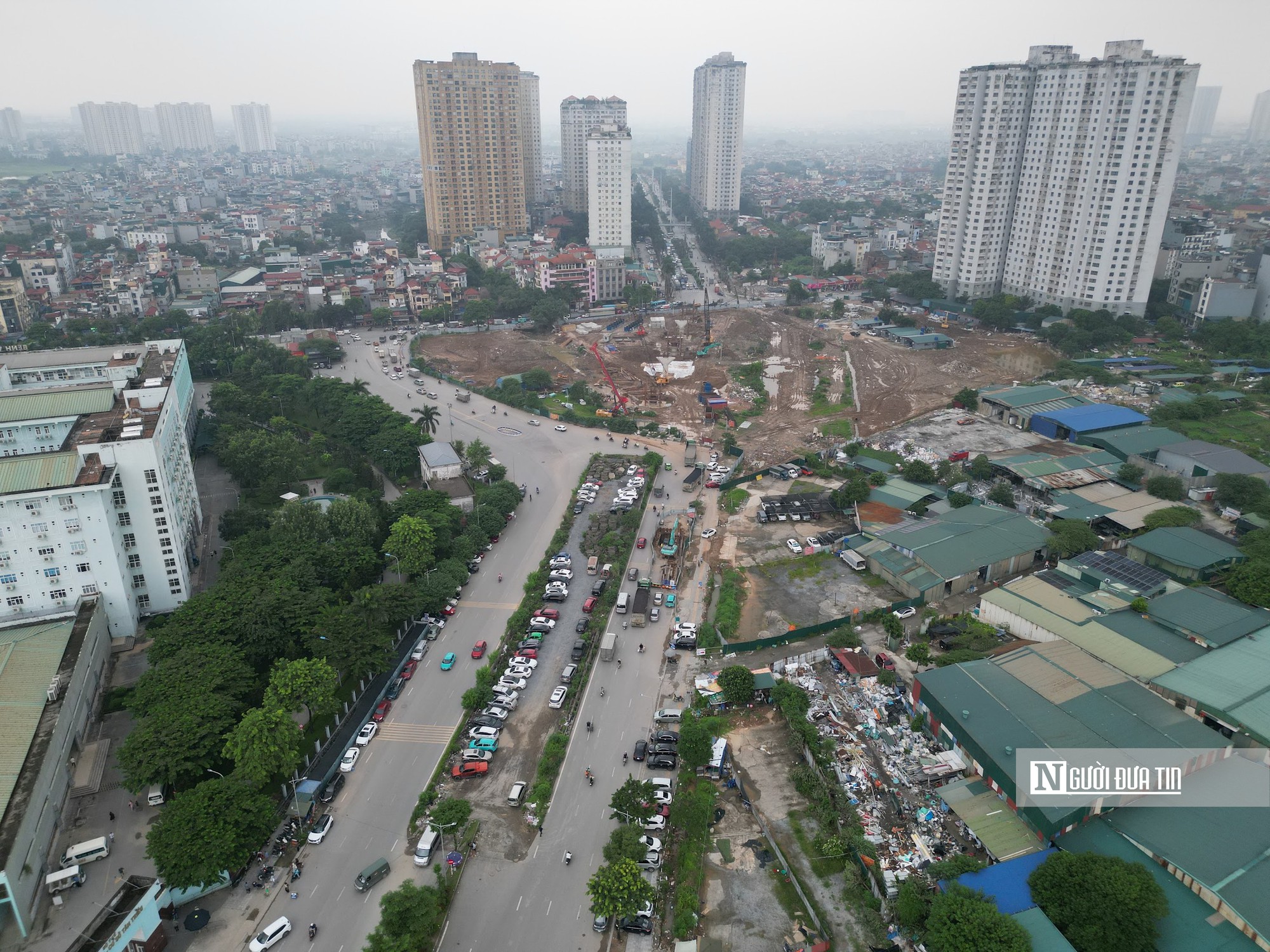 Nút giao Phạm Tu - đường 70 được “thay áo”, trụ cầu mọc lên, công trường tăng tốc - Ảnh 4.