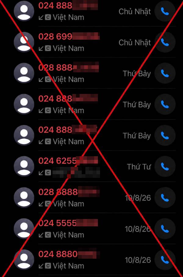 Cảnh giác với các cuộc gọi "nháy máy" từ đầu số 022, 024, 028- Ảnh 1.