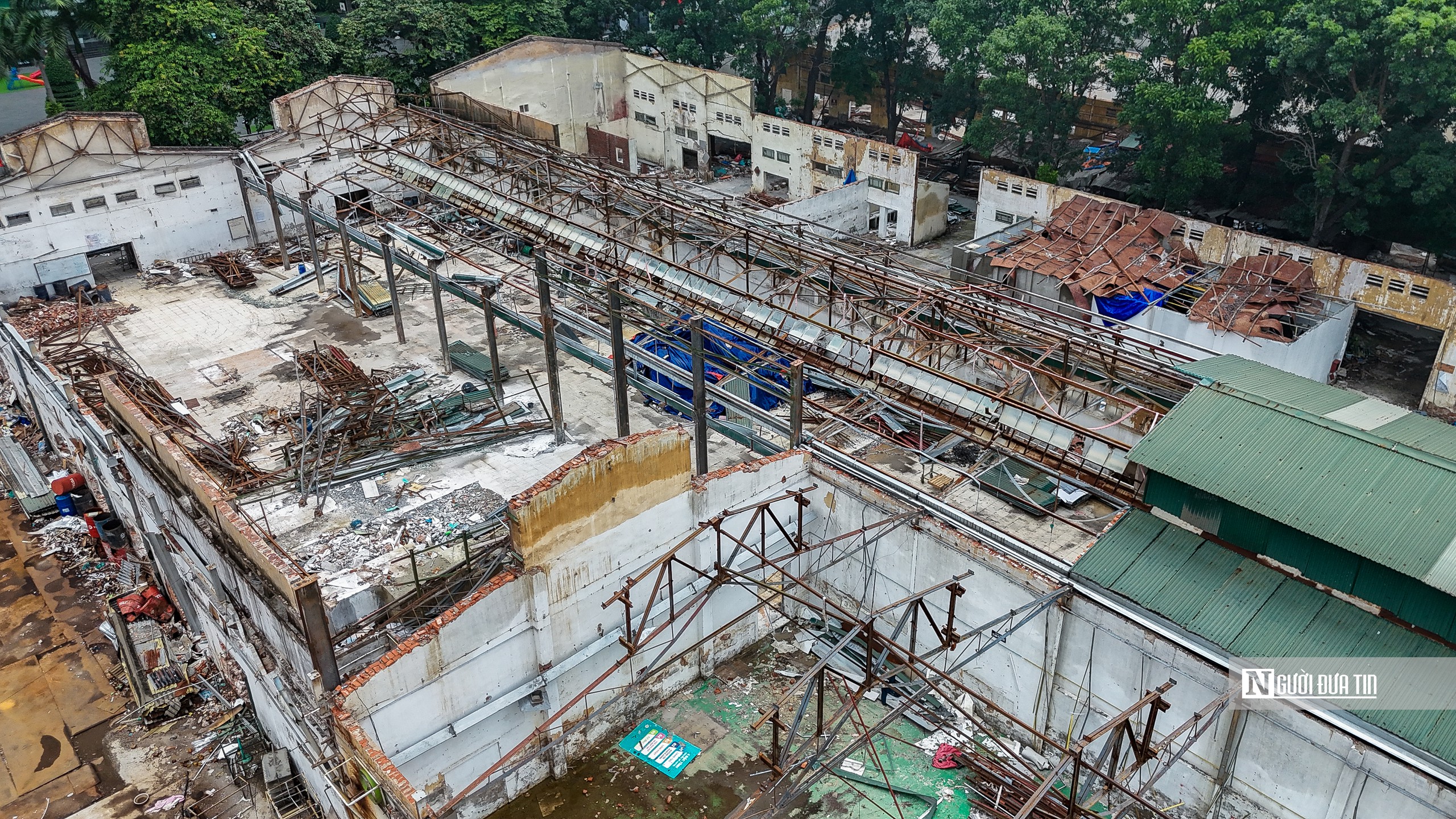 Th&aacute;o dỡ nh&agrave; m&aacute;y Giầy Thượng Đ&igrave;nh tr&ecirc;n khu "đất v&agrave;ng" Nguyễn Tr&atilde;i- Ảnh 12.