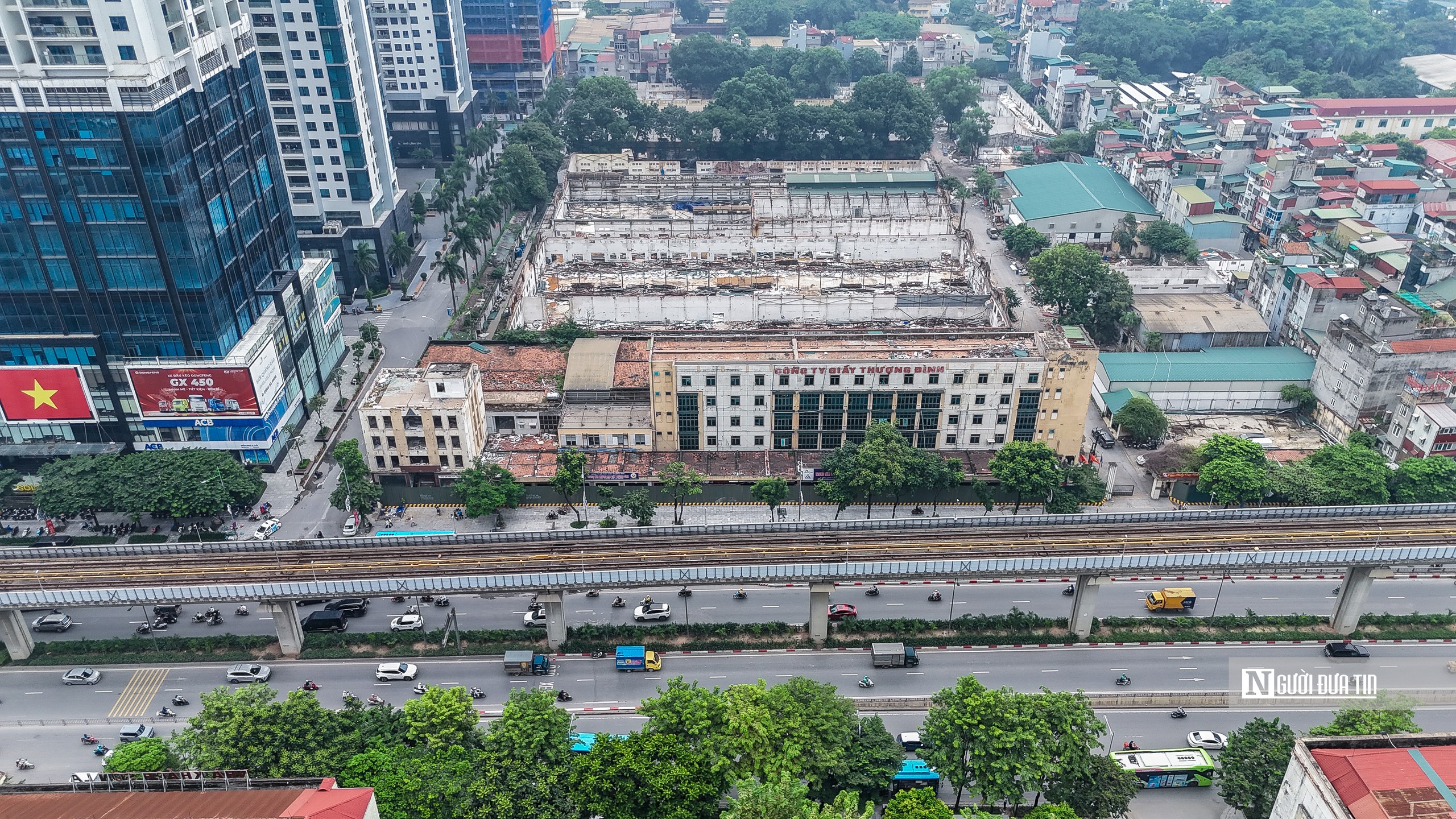Th&aacute;o dỡ nh&agrave; m&aacute;y Giầy Thượng Đ&igrave;nh tr&ecirc;n khu "đất v&agrave;ng" Nguyễn Tr&atilde;i- Ảnh 1.