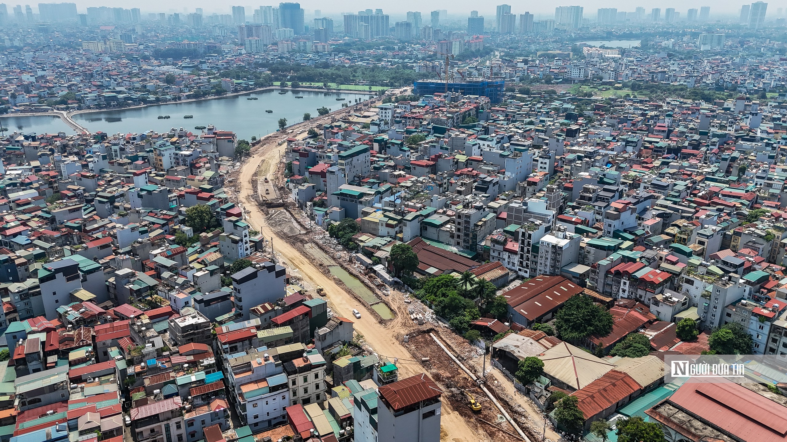 Hà Nội: Thi công xuyên lễ đường Vành đai 2,5 - Ảnh 1.