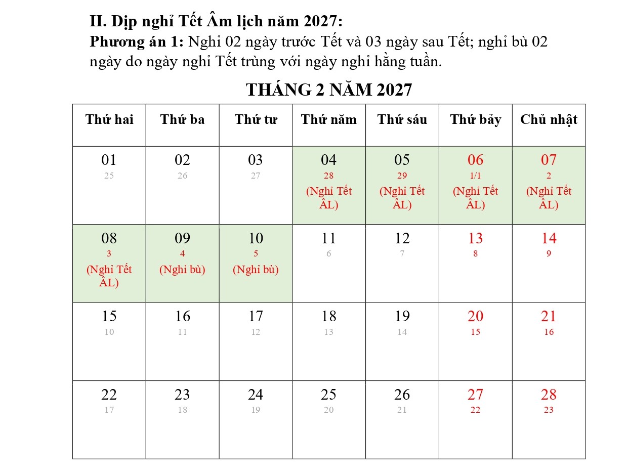 Bộ Nội vụ đề xuất 2 phương &aacute;n nghỉ Ng&agrave;y Văn h&oacute;a Việt Nam 2026 - Ảnh 3.