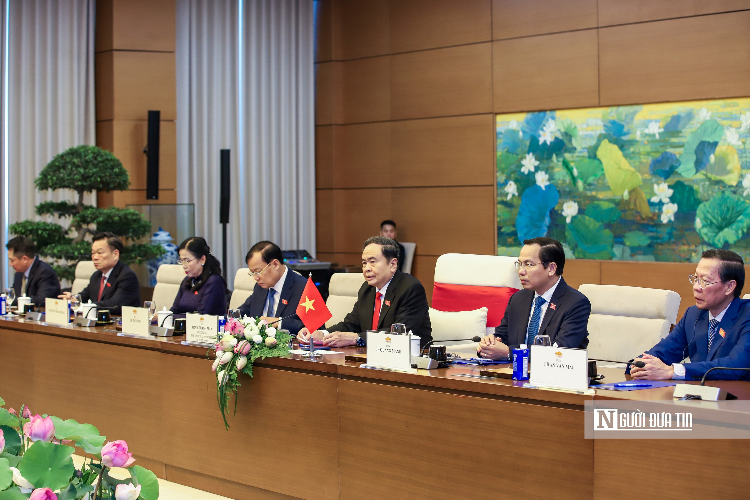 Chủ tịch Quốc hội Trần Thanh Mẫn đón và hội đàm với Chủ tịch Quốc hội Thái Lan - Ảnh 8.