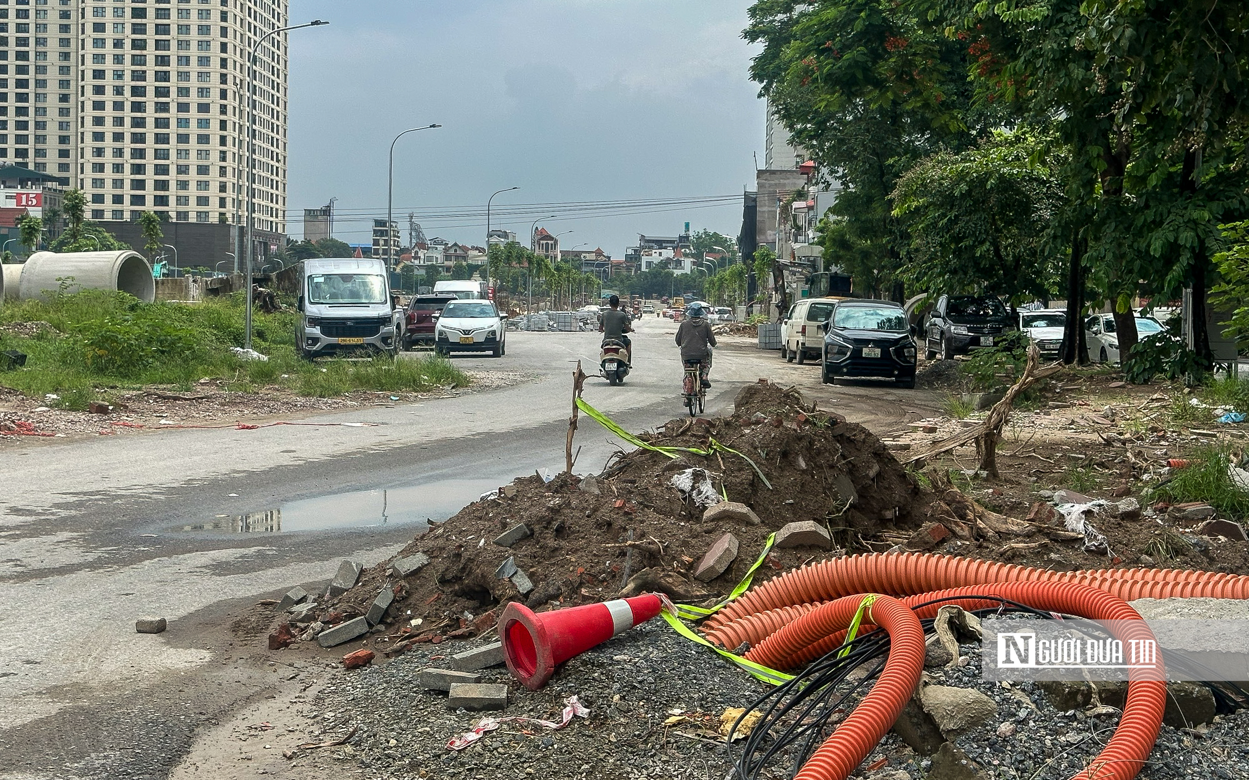 Hiện trạng tuyến đường vừa được Chủ tịch Hà Nội ấn định ngày hoàn thành - Ảnh 12.