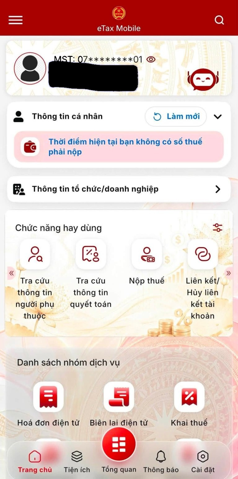 C&aacute;ch nộp thuế sử dụng đất phi n&ocirc;ng nghiệp năm 2026 tr&ecirc;n eTax Mobile- Ảnh 1.