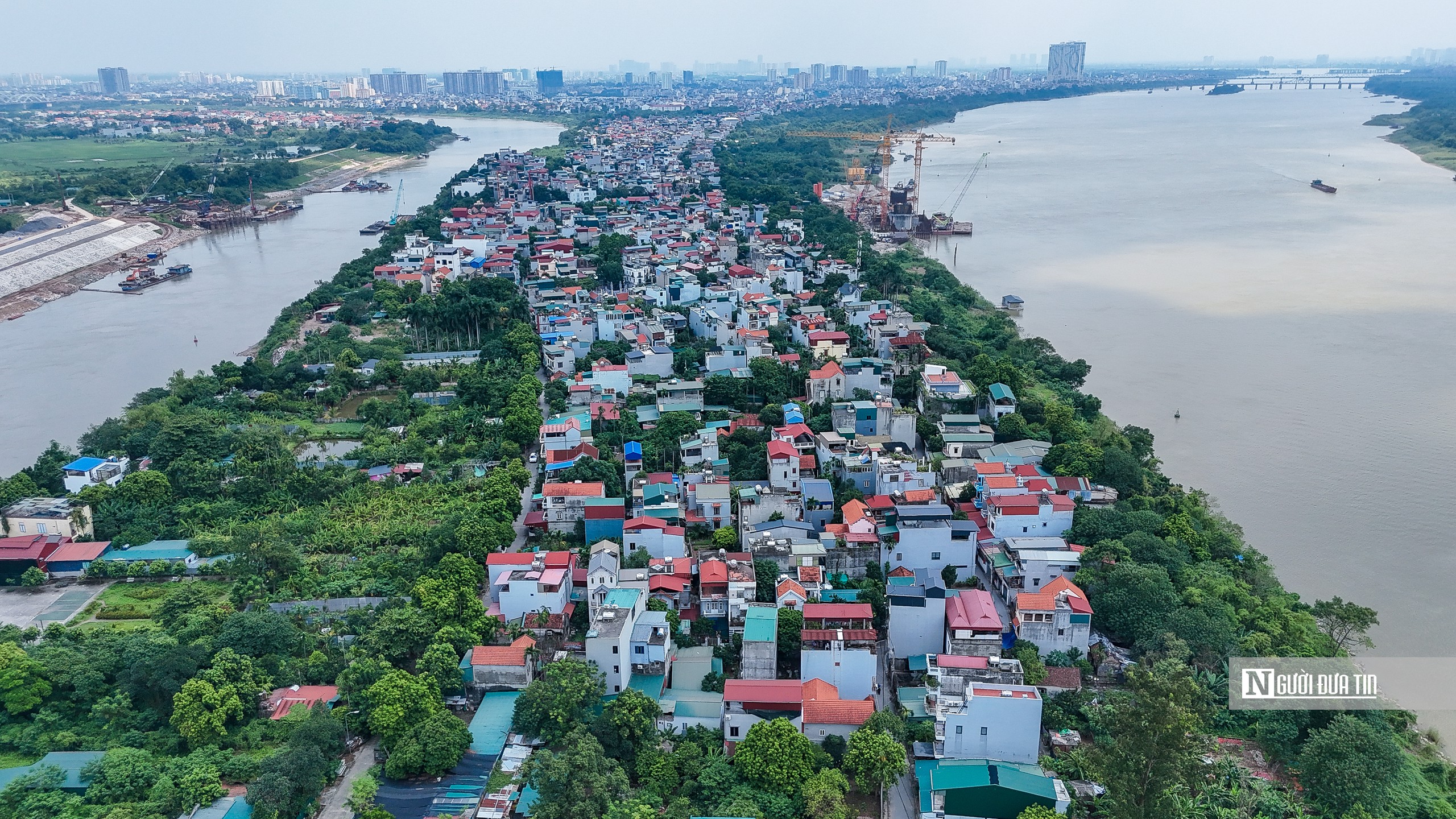 Toàn cảnh 2 cụm làng dự kiến di dời theo quy hoạch Trục đại lộ cảnh quan sông Hồng- Ảnh 5.
