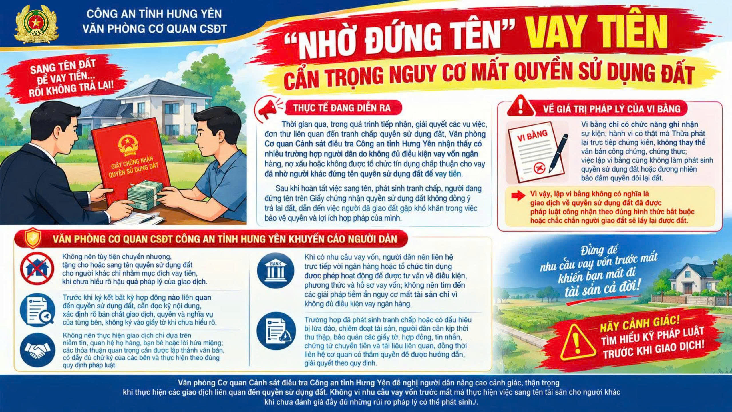 Cảnh báo nguy cơ mất đất khi nhờ người khác đứng tên sổ đỏ để vay tiền - Ảnh 1.