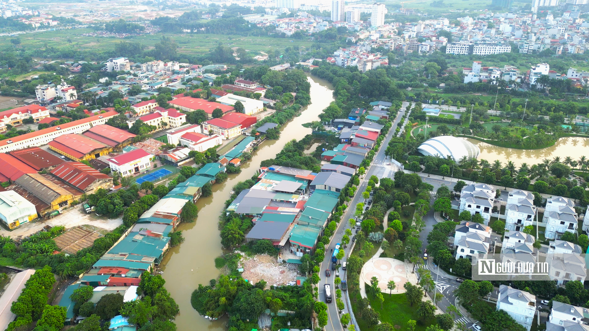 Cận cảnh loạt công trình ven sông Nhuệ trước chỉ đạo kiểm tra của Chủ tịch Hà Nôi - Ảnh 8.