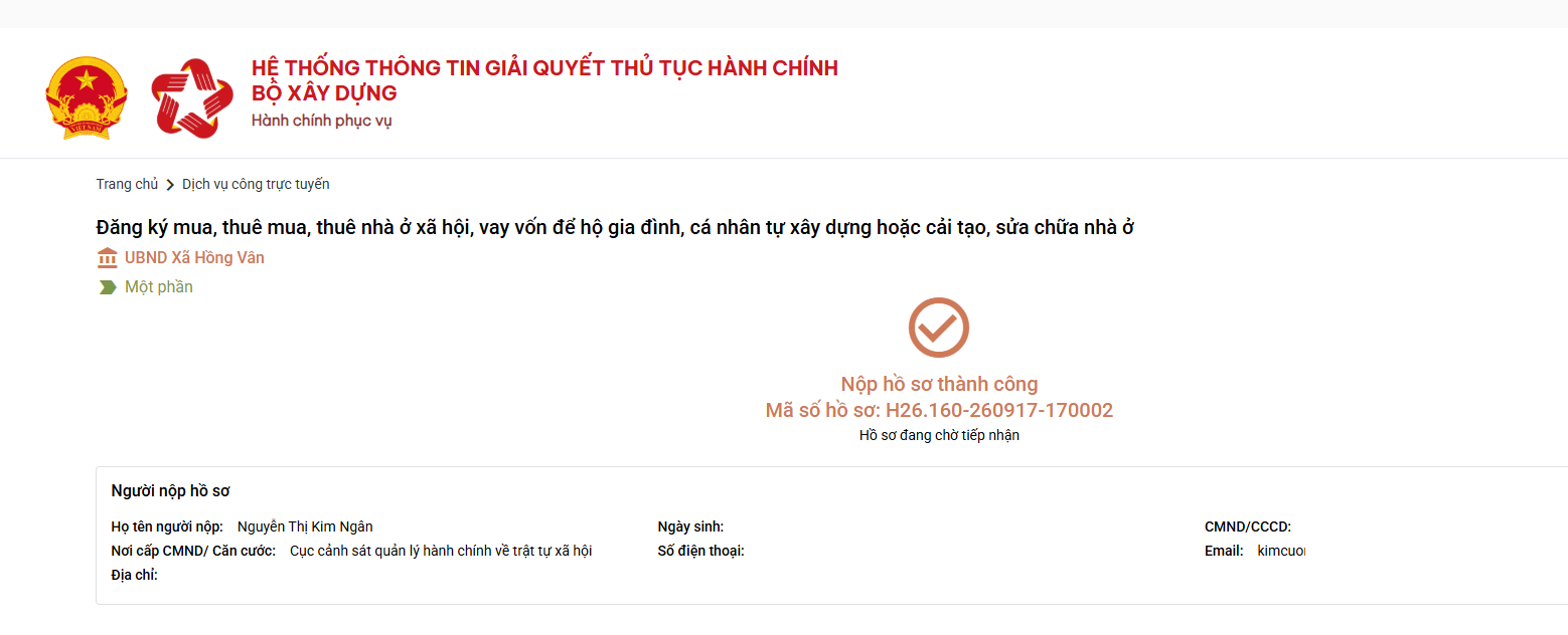 C&aacute;c bước đăng k&yacute; mua, thu&ecirc; nh&agrave; ở x&atilde; hội tr&ecirc;n Cổng Dịch vụ c&ocirc;ng Quốc gia - Ảnh 10.