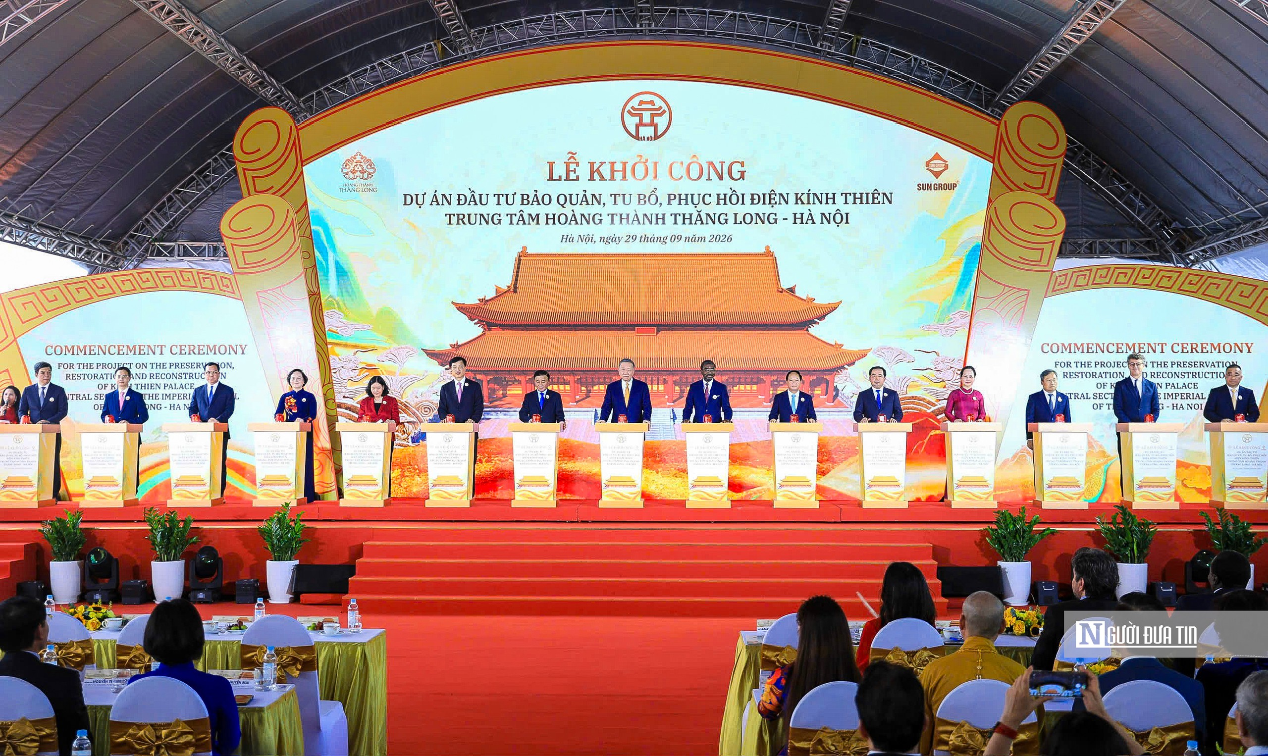 Tổng Bí thư, Chủ tịch nước Tô Lâm dự lễ khởi công phục dựng điện Kính Thiên - Ảnh 2.