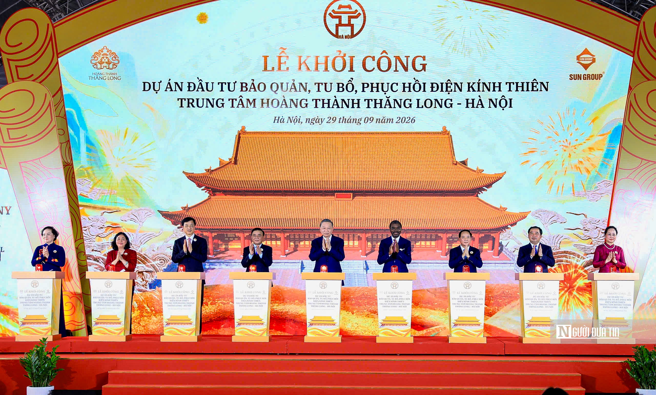 Tổng Bí thư, Chủ tịch nước Tô Lâm dự lễ khởi công phục dựng điện Kính Thiên - Ảnh 3.
