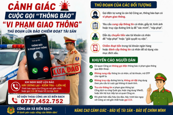 Cảnh báo thủ đoạn giả danh cán bộ công an, gọi điện thông báo vi phạm giao thông- Ảnh 1.