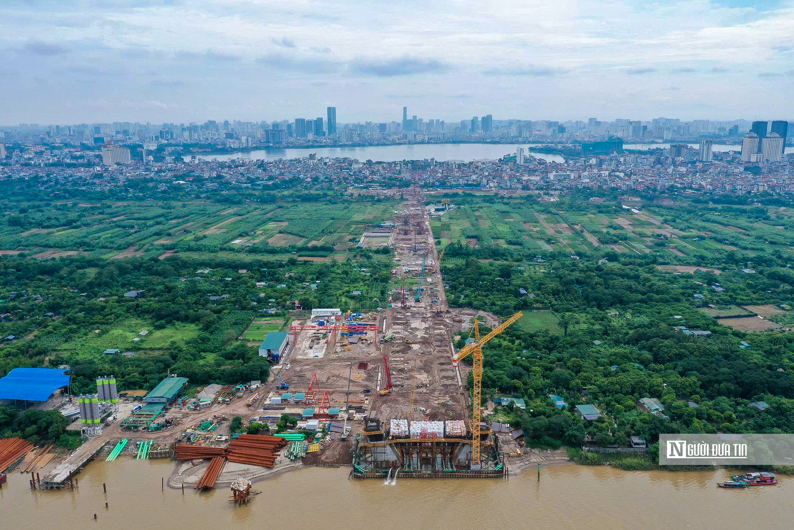 Hà Nội tăng tốc thi công cầu Tứ Liên- Ảnh 2.