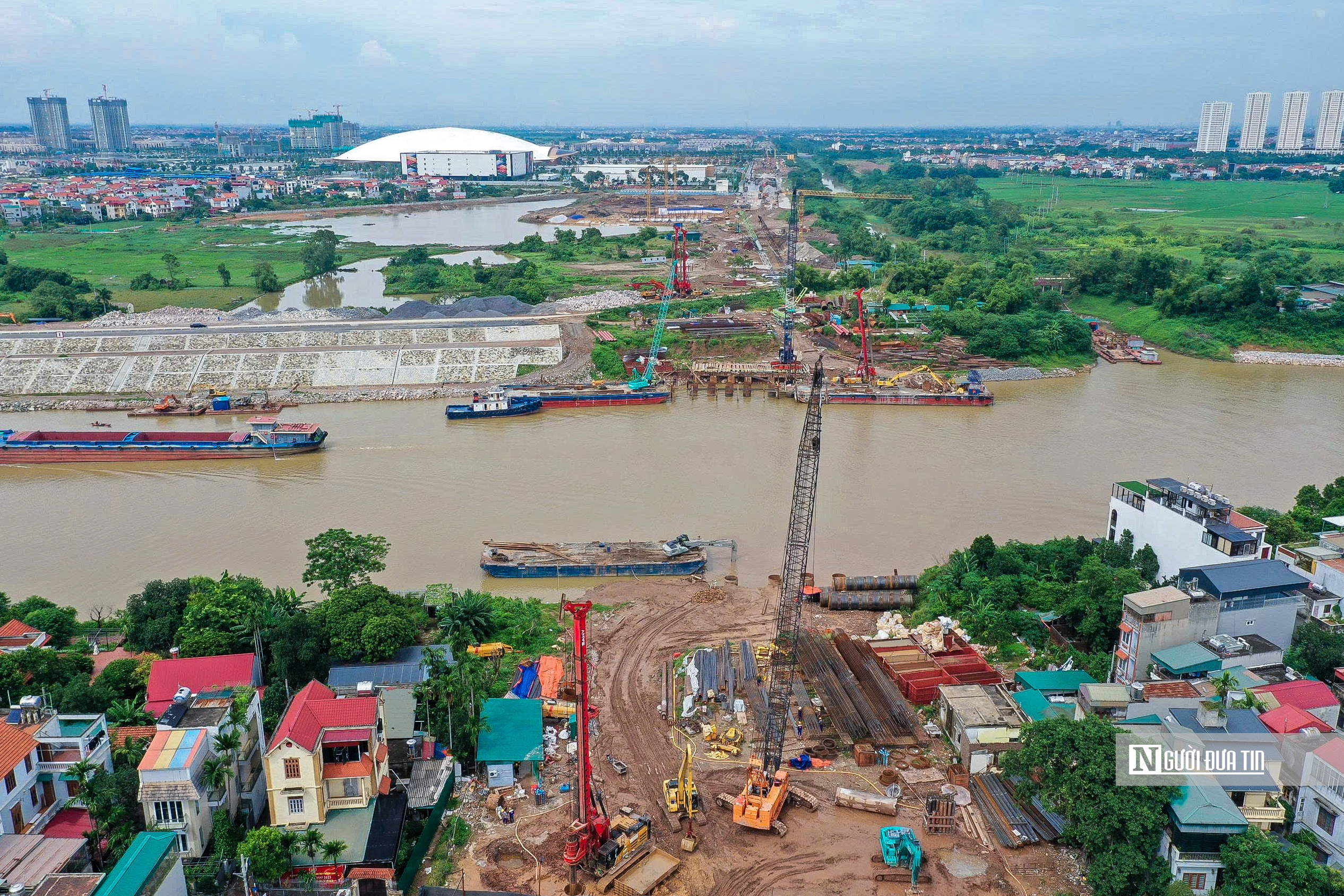 Hà Nội tăng tốc thi công cầu Tứ Liên- Ảnh 10.